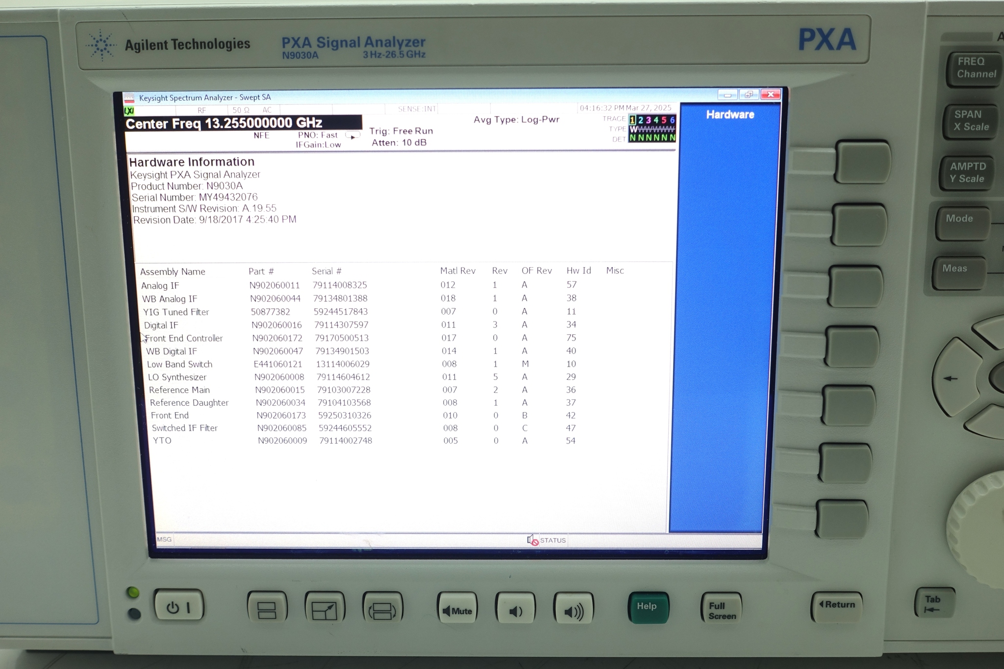 Keysight N9030A-526 3 Hz to 26.5 GHz
