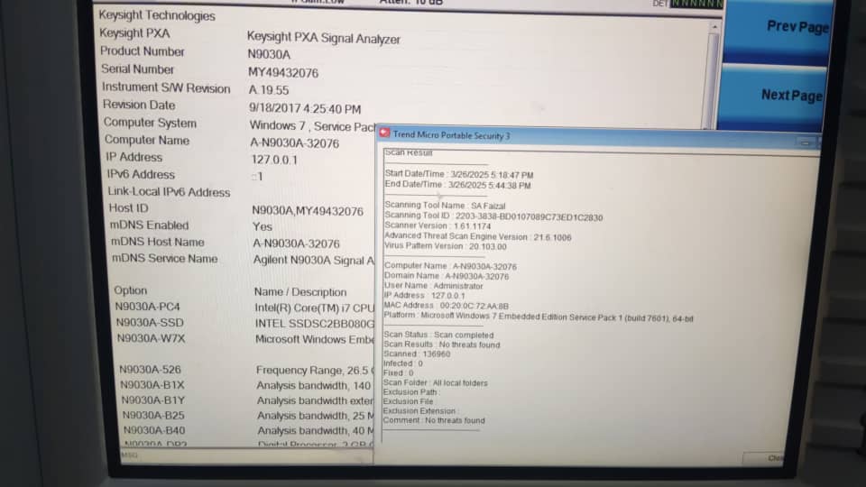Keysight N9030A-526 3 Hz to 26.5 GHz