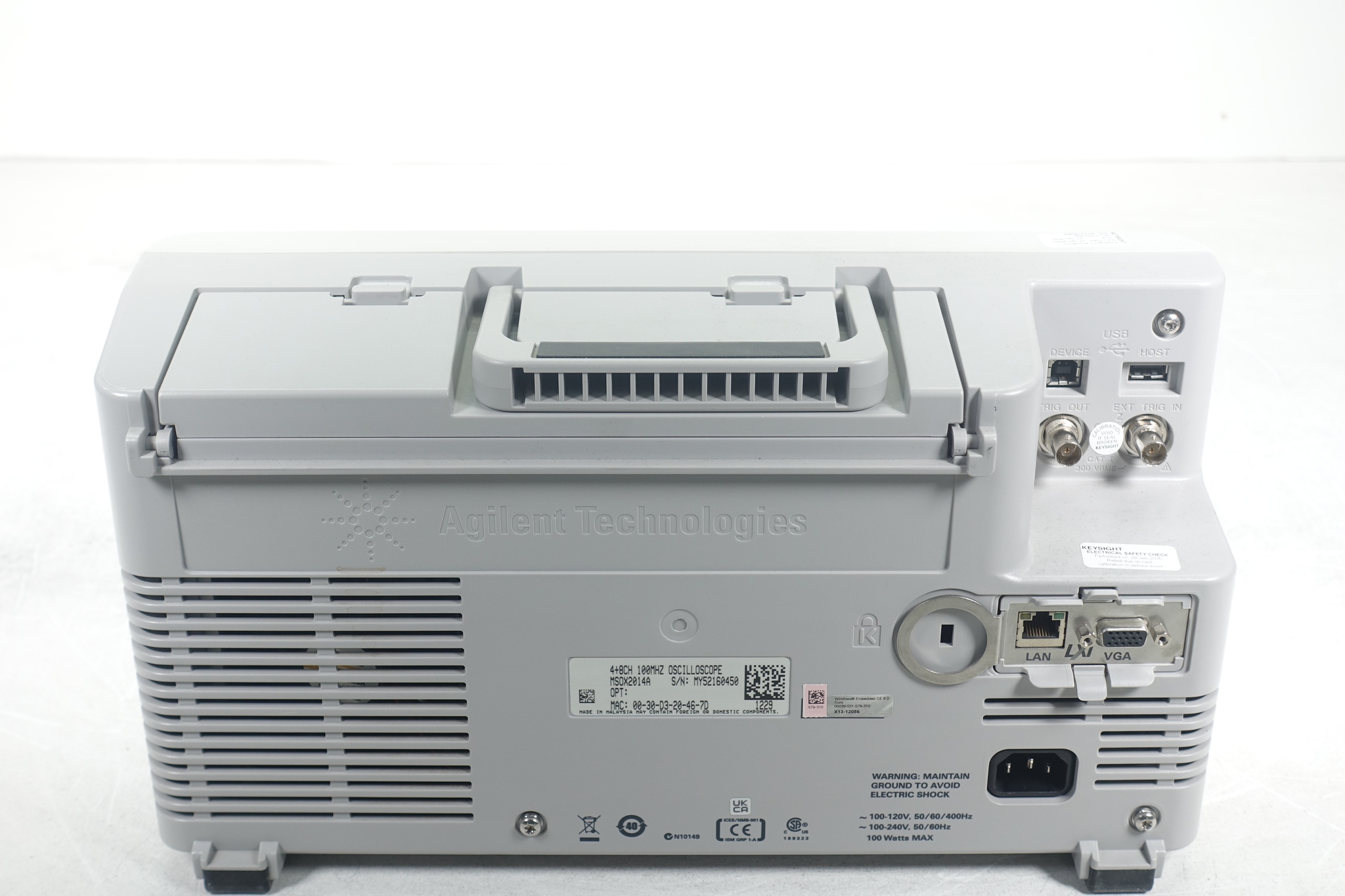 Keysight MSOX2014A Oscilloscope / Mixed Signal / 4-channel / 100MHz