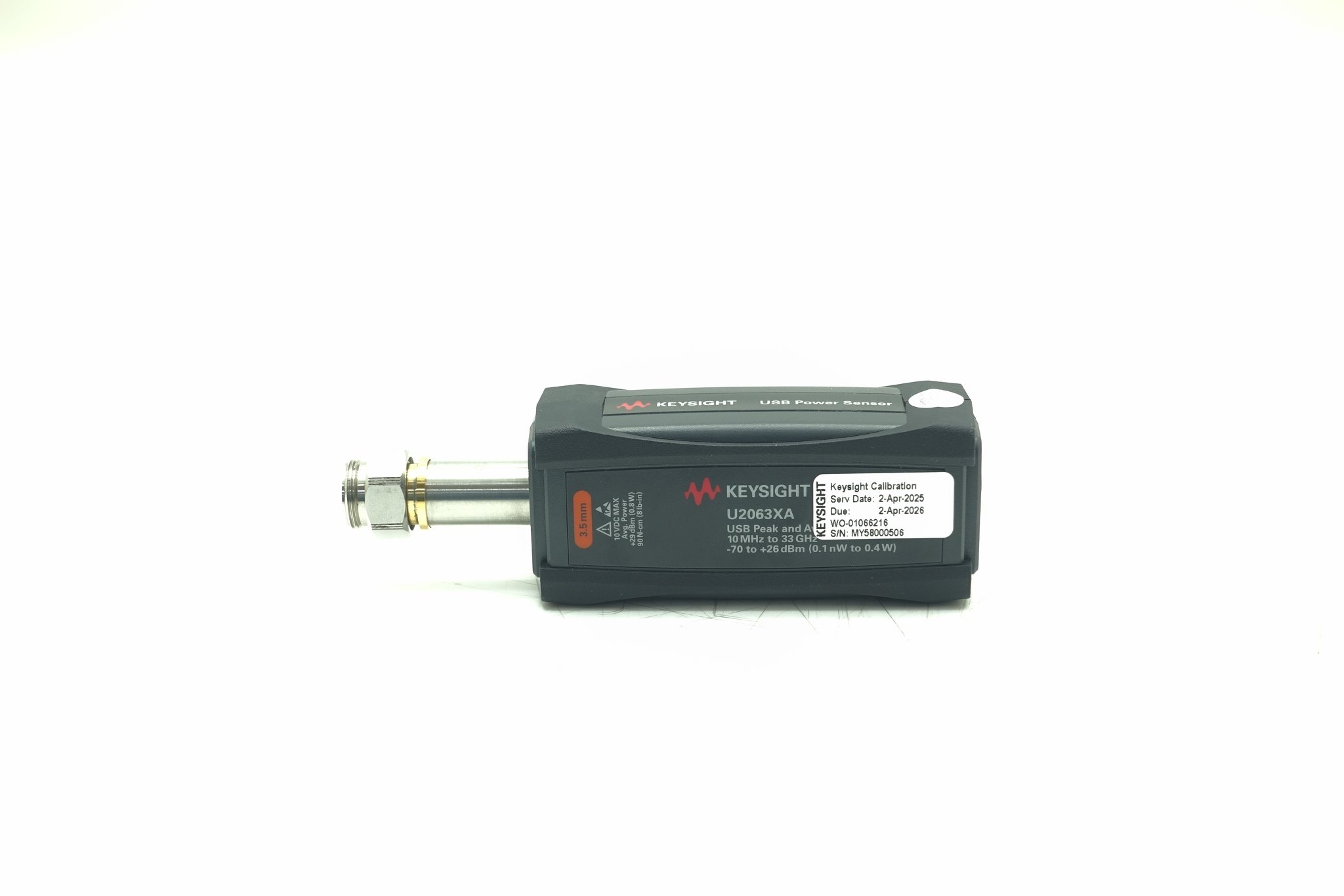 Keysight U2063XA USB Wide Dynamic Range Average & Peak Power Sensor / 10 MHz to 33 GHz Keysight U2063XA USB Wide Dynamic Range Average & Peak Power Sensor / 10 MHz to 33 GHz