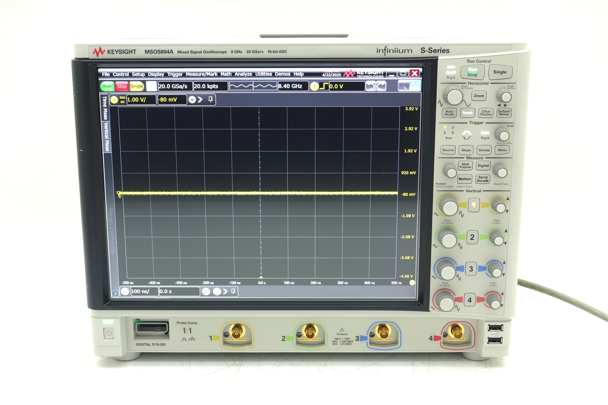 Keysight MSOS804A High-Definition Oscilloscope / 8 GHz / 4 Analog Plus 16 Digital Channels Keysight MSOS804A High-Definition Oscilloscope / 8 GHz / 4 Analog Plus 16 Digital Channels