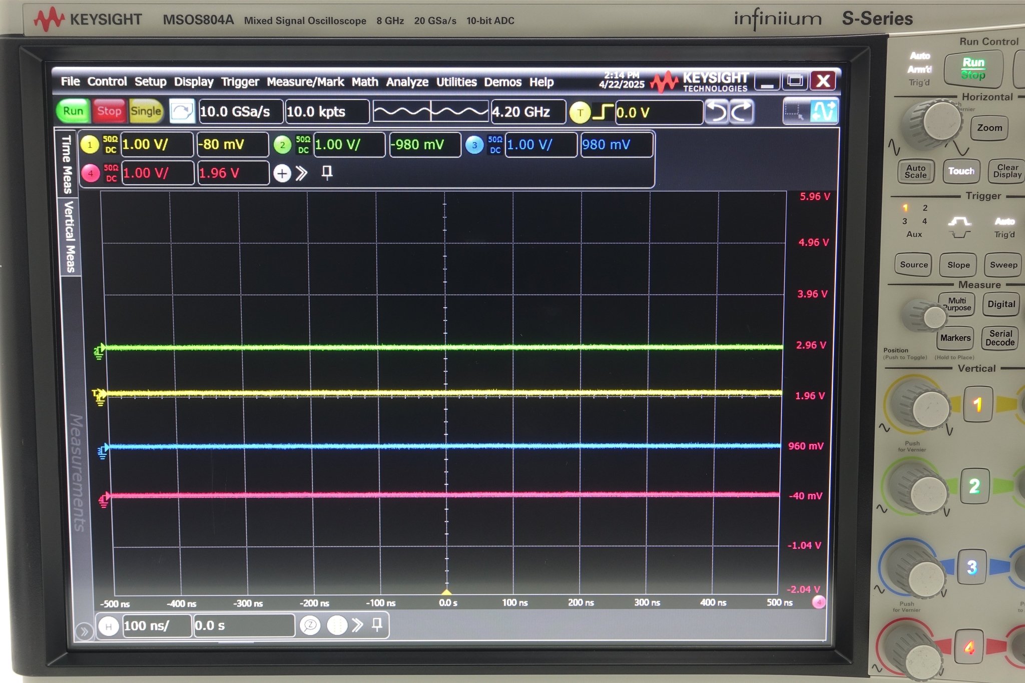 Keysight MSOS804A High-Definition Oscilloscope / 8 GHz / 4 Analog Plus 16 Digital Channels Keysight MSOS804A High-Definition Oscilloscope / 8 GHz / 4 Analog Plus 16 Digital Channels