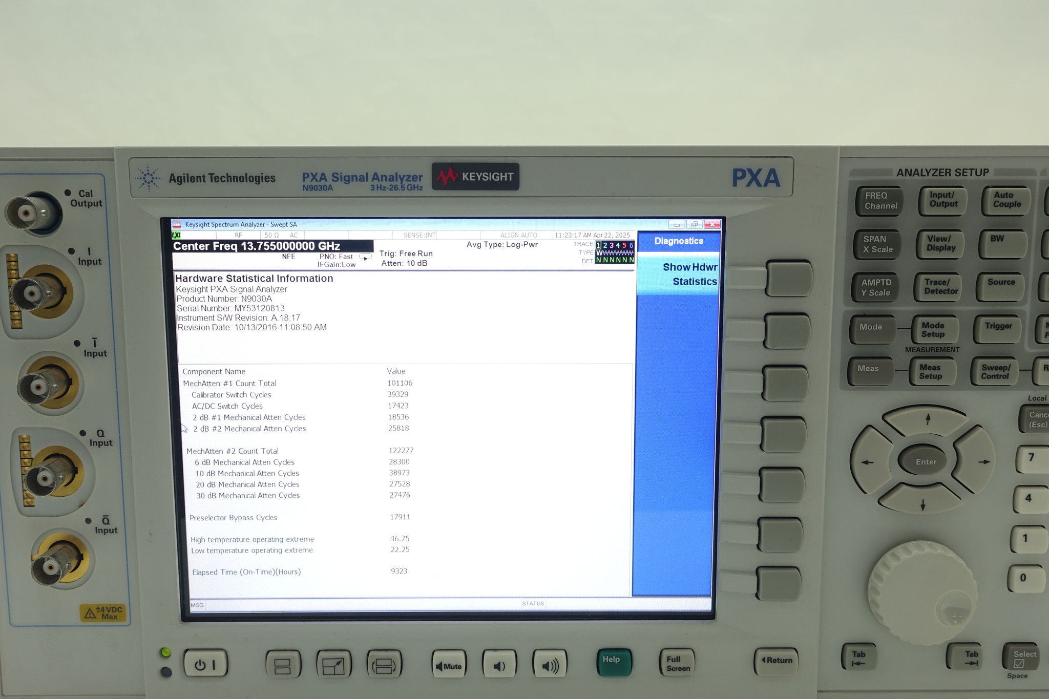 Keysight N9030A-526 3 Hz to 26.5 GHz