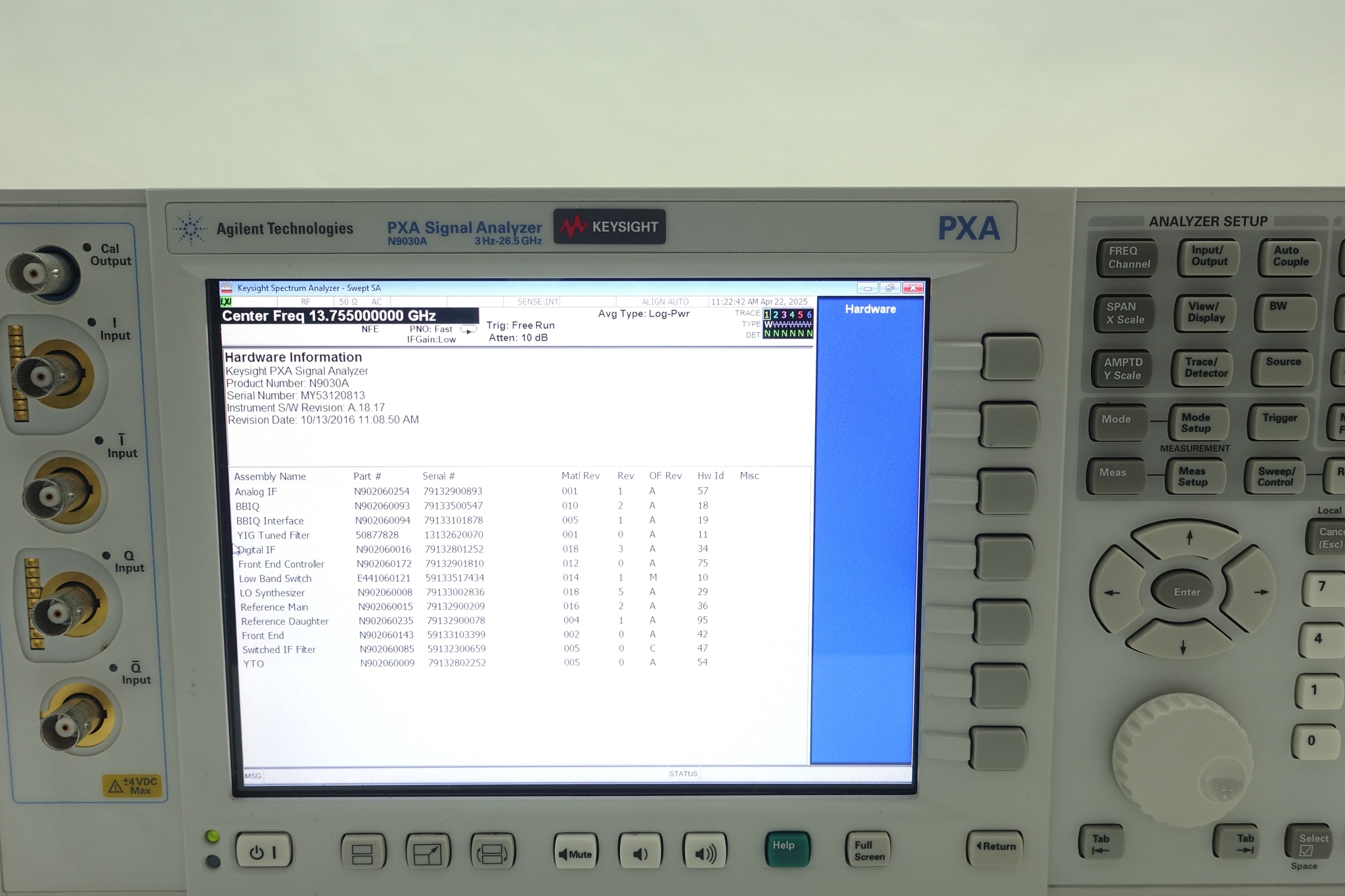 Keysight N9030A-526 3 Hz to 26.5 GHz