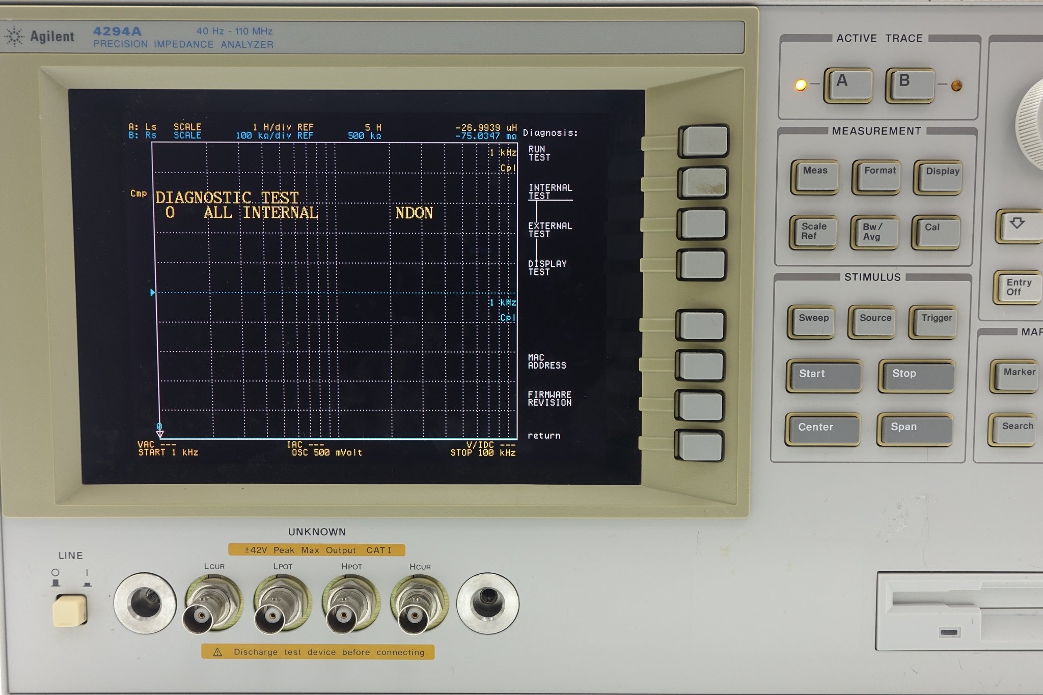 Keysight 4294A Precision Impedance Analyzer / 40Hz to 110MHz