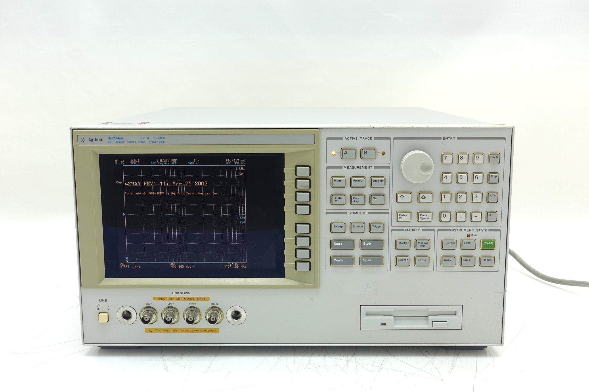 Keysight 4294A Precision Impedance Analyzer / 40Hz to 110MHz