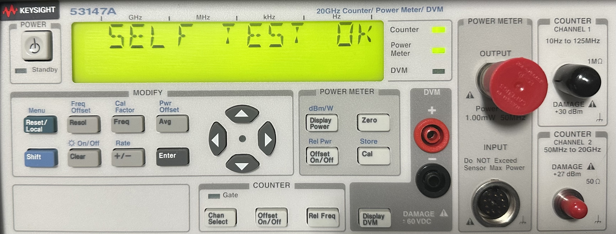 Keysight 53147A 20 GHz Microwave Counter/Power Meter/DVM