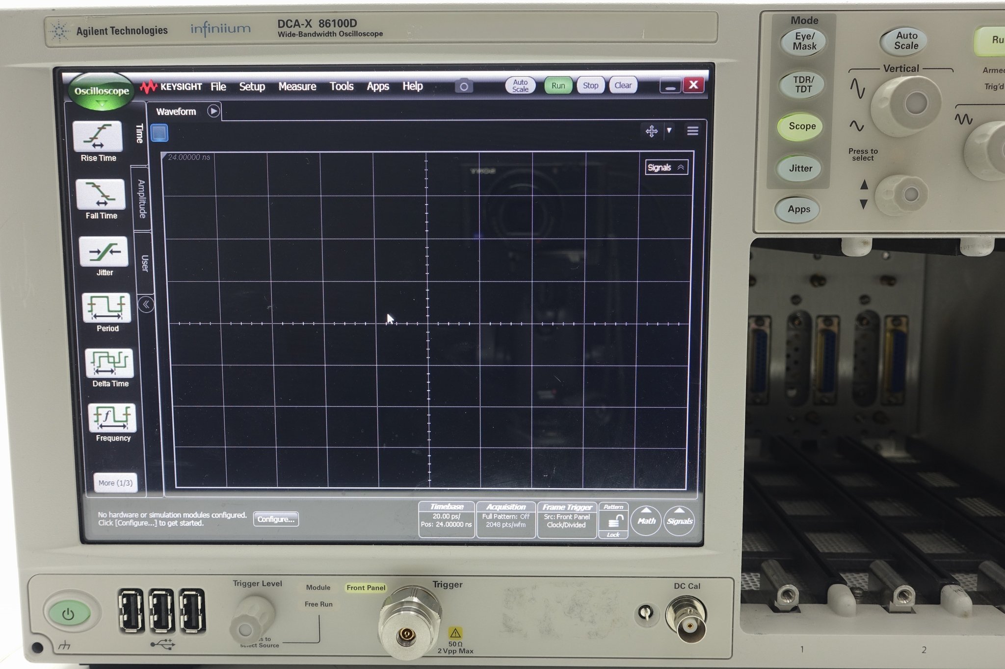 Keysight 86100D Infiniium DCA-X Wide-Bandwidth Oscilloscope Mainframe Keysight 86100D Infiniium DCA-X Wide-Bandwidth Oscilloscope Mainframe