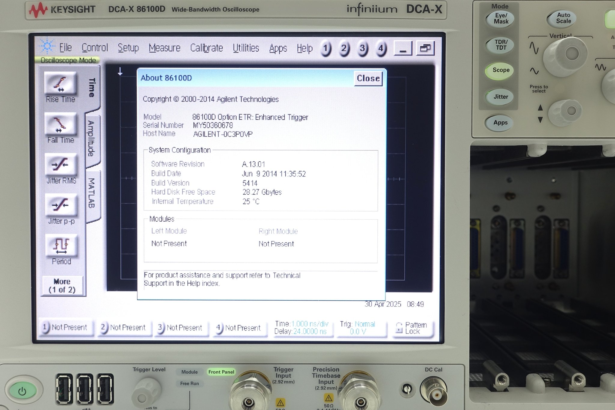 Keysight 86100D Infiniium DCA-X Wide-Bandwidth Oscilloscope Mainframe Keysight 86100D Infiniium DCA-X Wide-Bandwidth Oscilloscope Mainframe