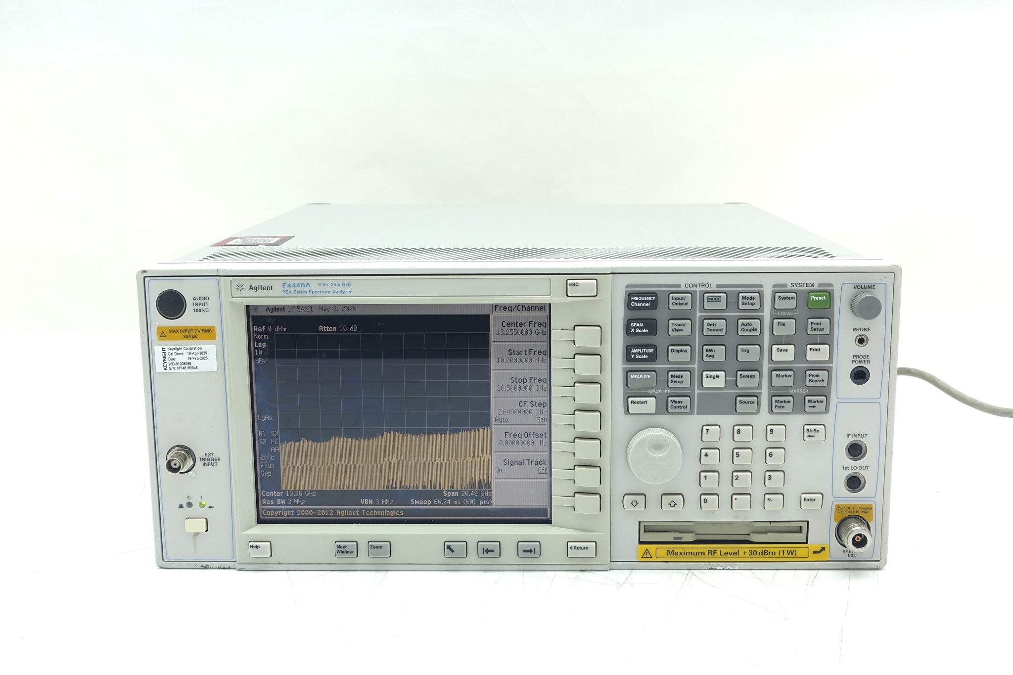Keysight E4440A PSA Spectrum Analyzer / 3 Hz to 26.5 GHz