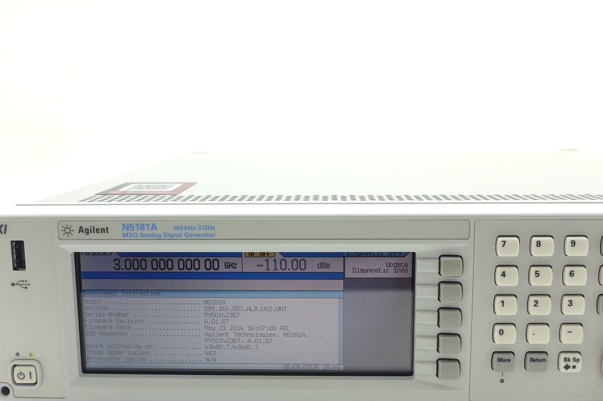 Keysight N5181A-503 100 kHz to 3 GHz