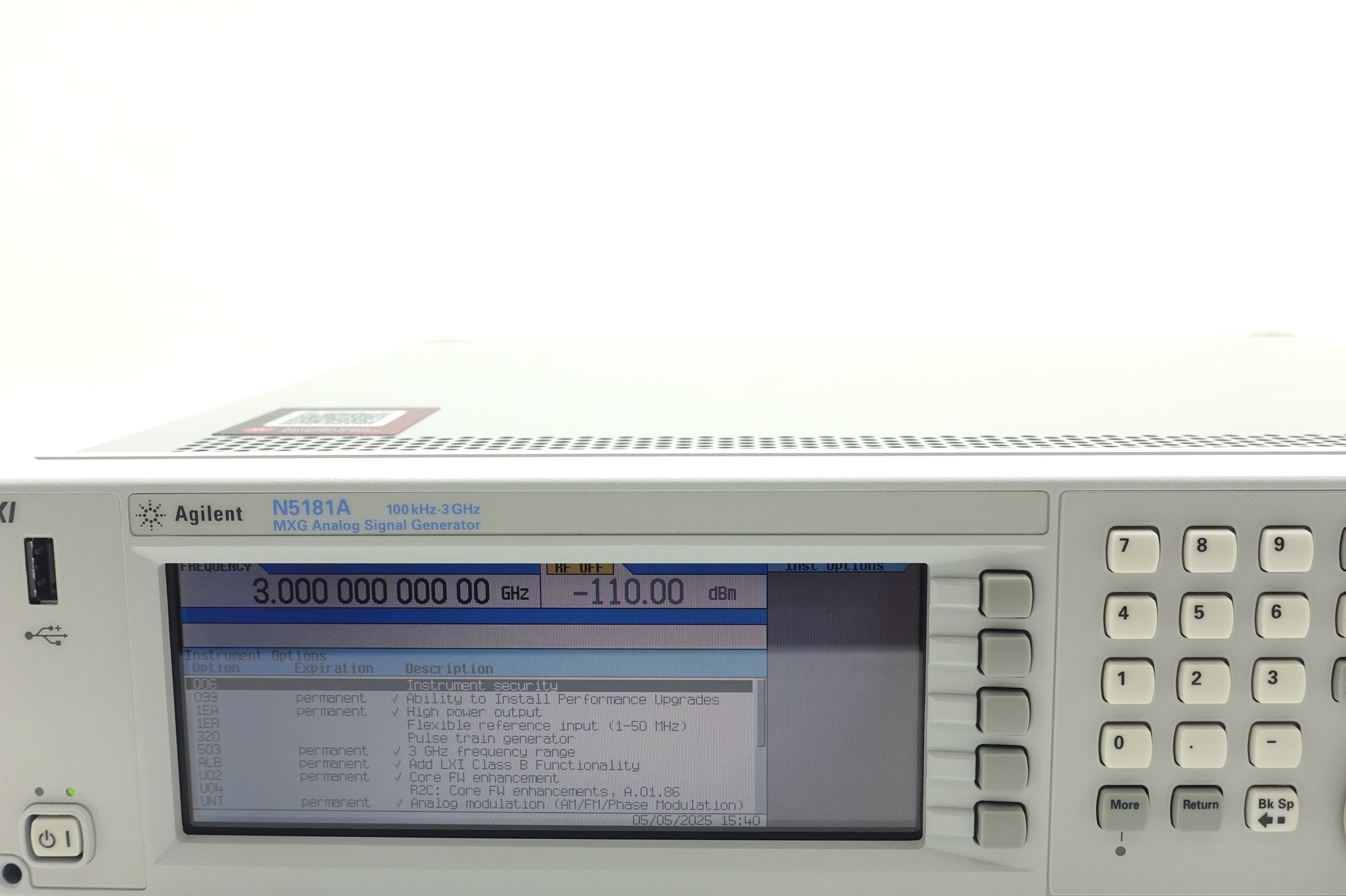 Keysight N5181A-503 100 kHz to 3 GHz
