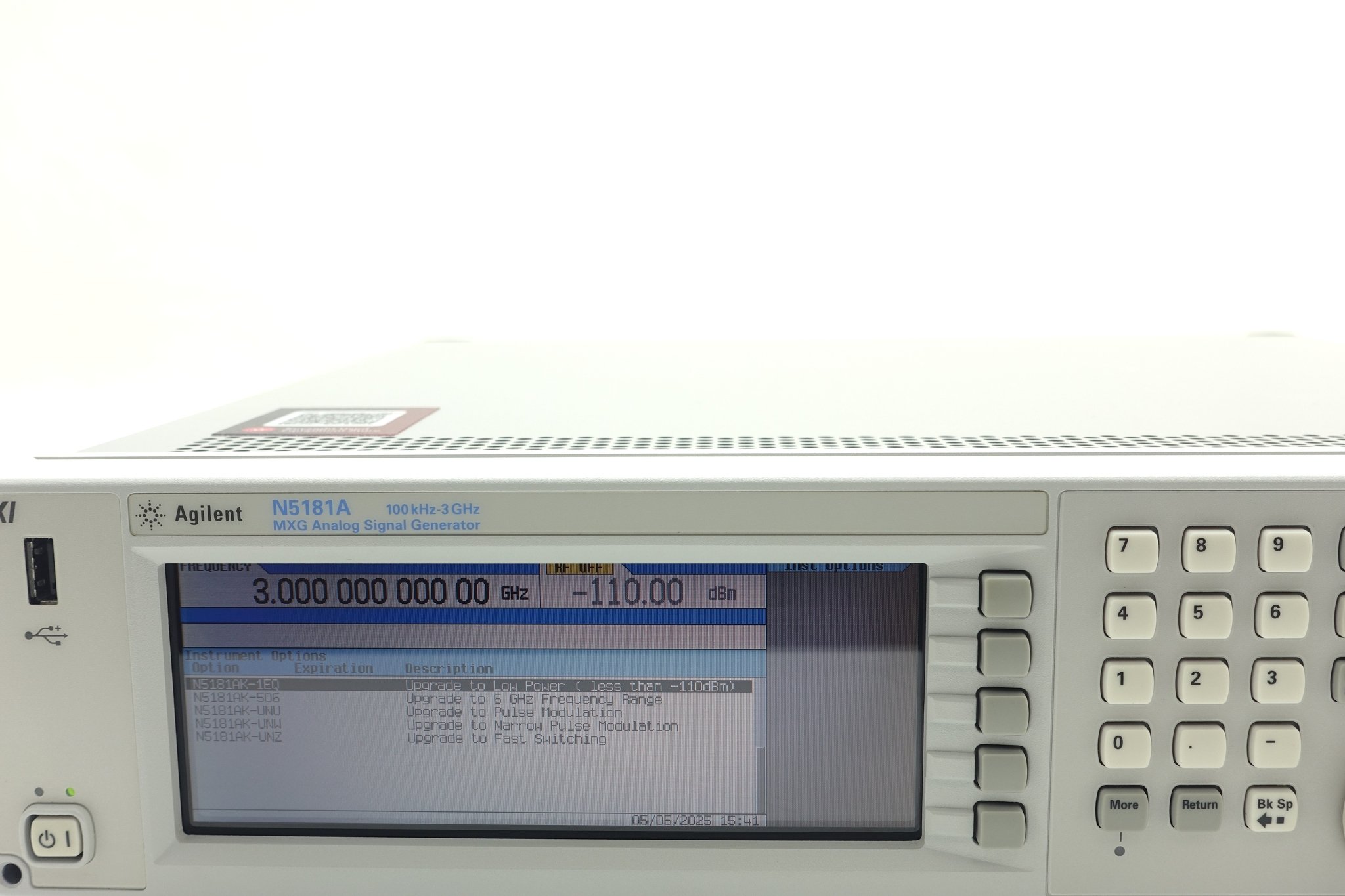 Keysight N5181A-503 100 kHz to 3 GHz