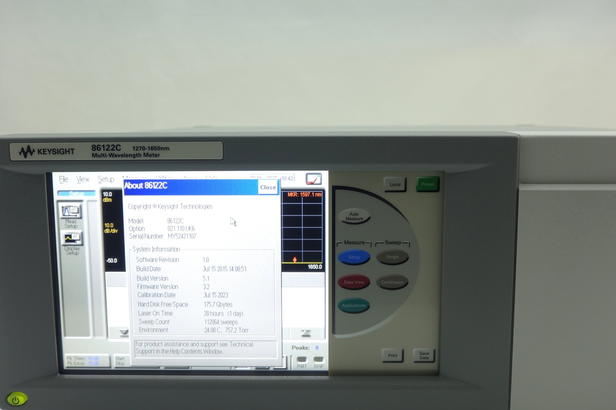 Keysight 86122C-110 Wavelengths 1270 nm to 1650 nm / Fast Update / +/-0.2 ppm (Updated version of option 100) Keysight 86122C-110 Wavelengths 1270 nm to 1650 nm / Fast Update / +/-0.2 ppm (Updated version of option 100)