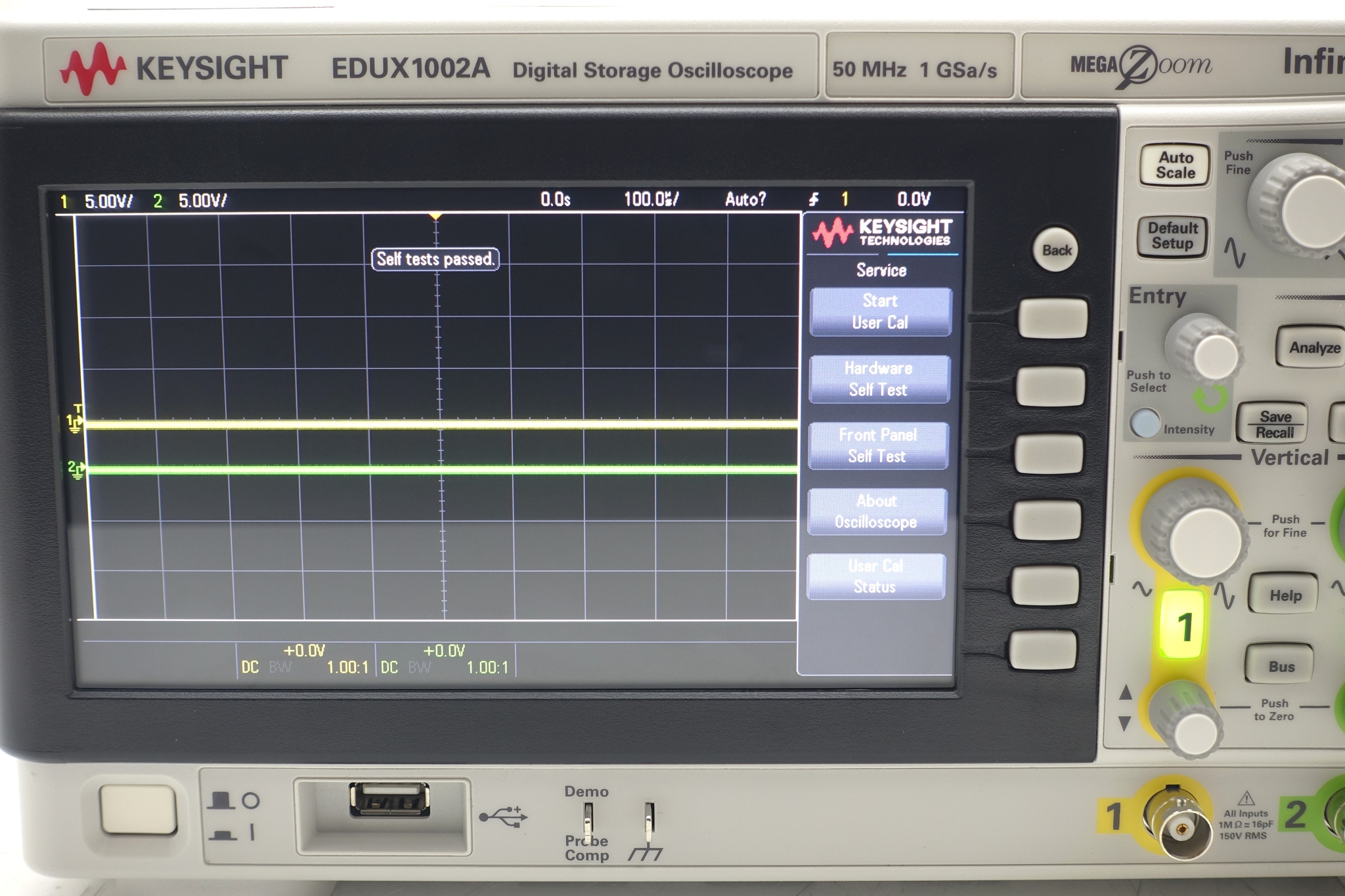 Keysight EDUX1002A InfiniiVision 1000 X-Series Oscilloscope / 50 MHz / 1 GSa/s / 2 Channels Keysight EDUX1002A InfiniiVision 1000 X-Series Oscilloscope / 50 MHz / 1 GSa/s / 2 Channels