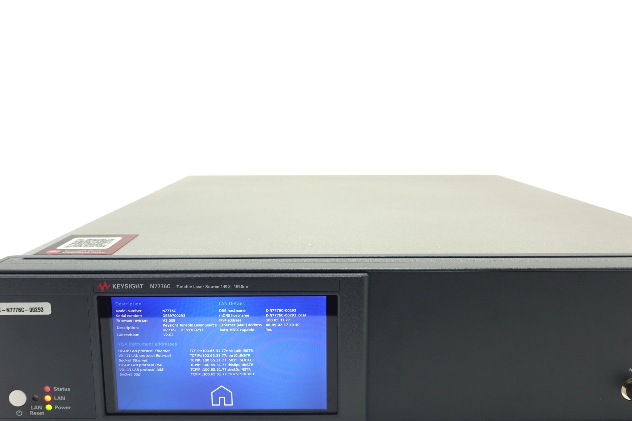 Keysight N7776C Tunable Laser Source / High Power and Lowest SSE / Top Line