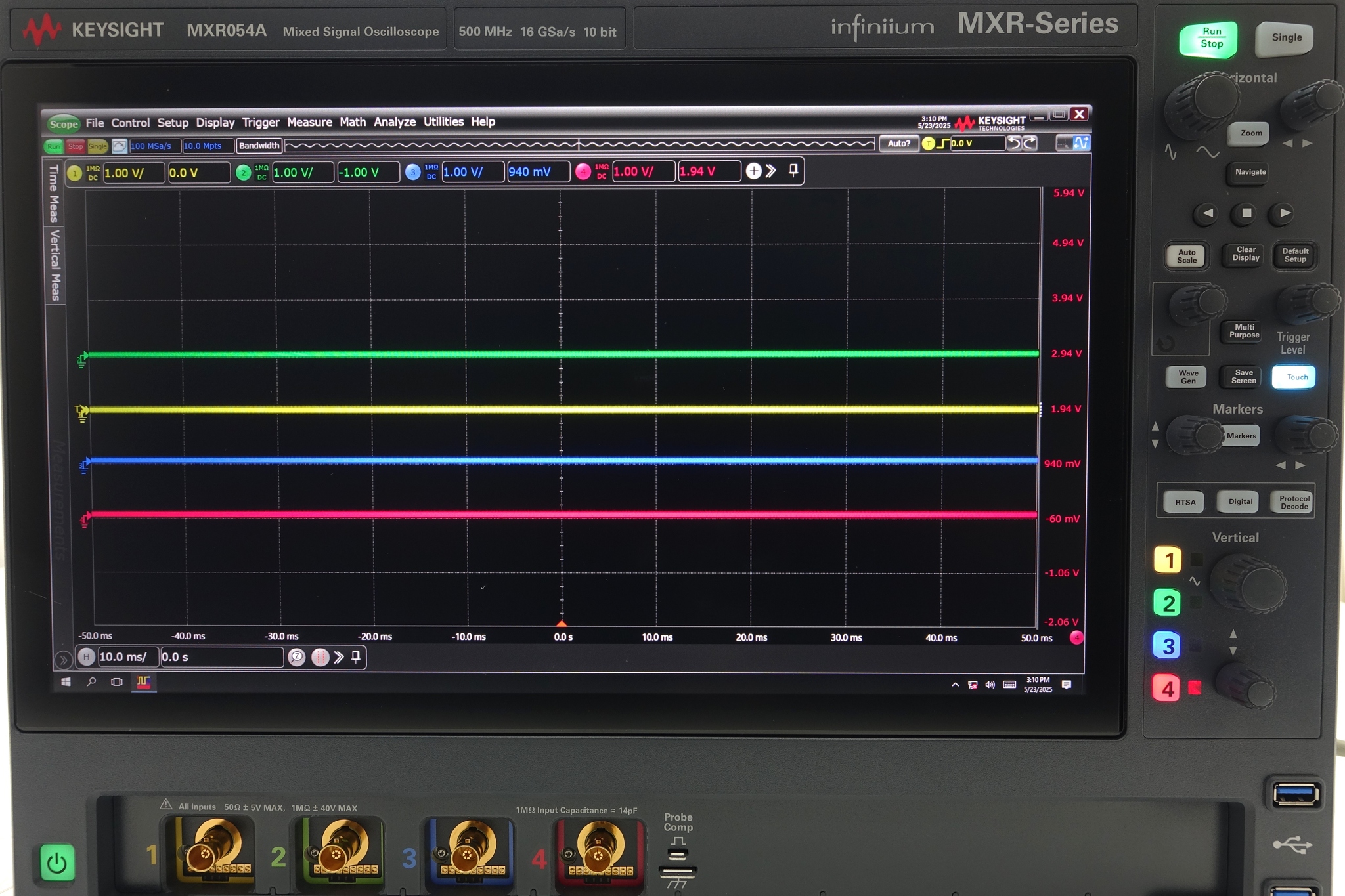 Keysight MXR054A Infiniium MXR-Series Real-Time Oscilloscope / 500 MHz / 16 GSa/s / 4 Channels Keysight MXR054A Infiniium MXR-Series Real-Time Oscilloscope / 500 MHz / 16 GSa/s / 4 Channels