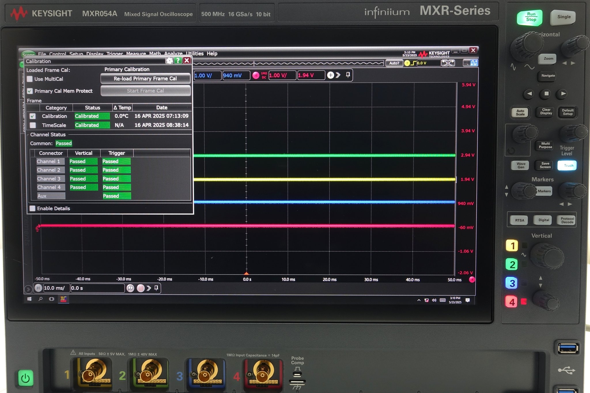 Keysight MXR054A Infiniium MXR-Series Real-Time Oscilloscope / 500 MHz / 16 GSa/s / 4 Channels Keysight MXR054A Infiniium MXR-Series Real-Time Oscilloscope / 500 MHz / 16 GSa/s / 4 Channels