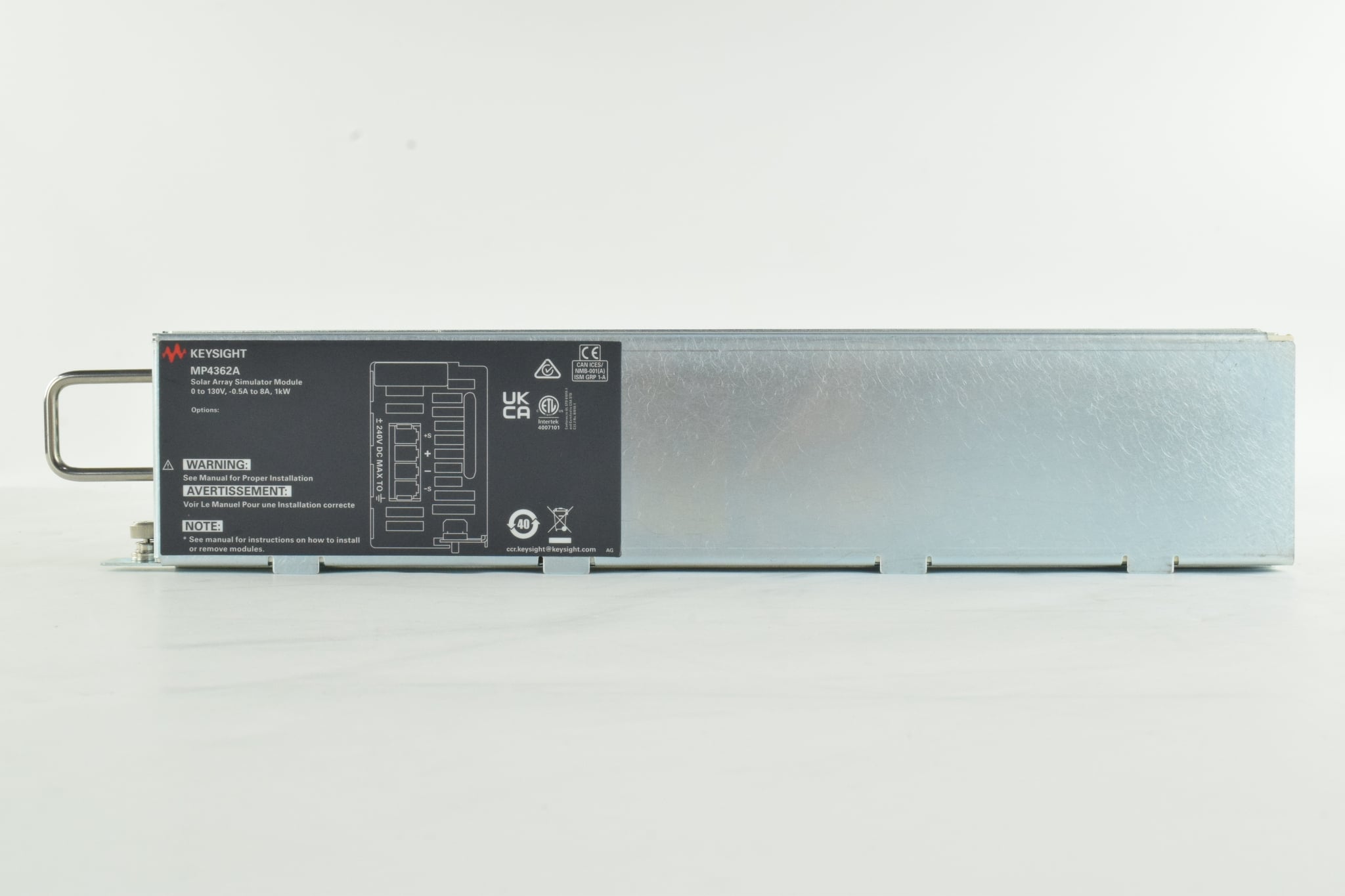 Solar Array Simulator Module 0-130V, 0-8A, 1kW Keysight Used MP4362A - Actual Instrument - Image 1
