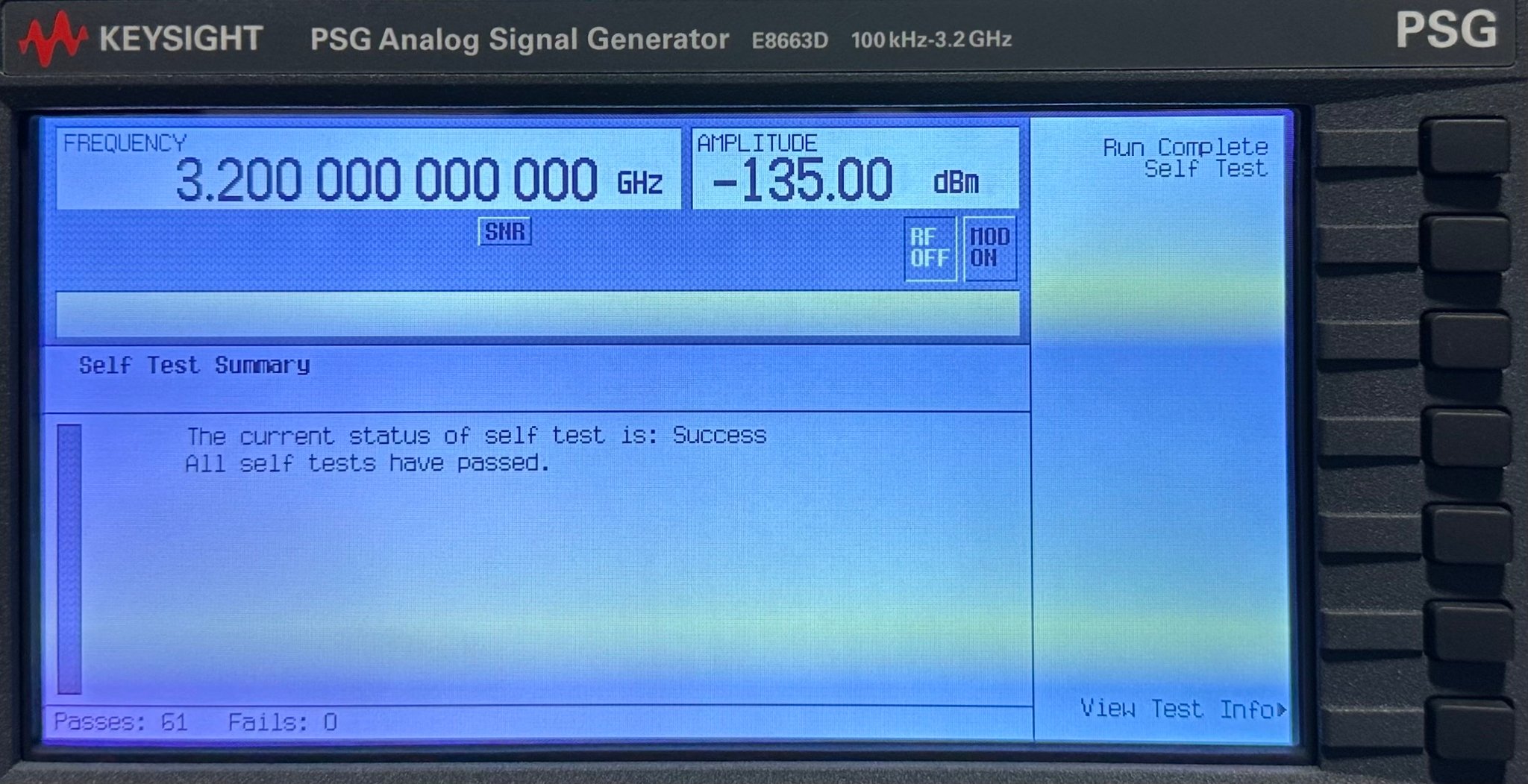 Keysight E8663D-503 100 kHz to 3.2 GHz