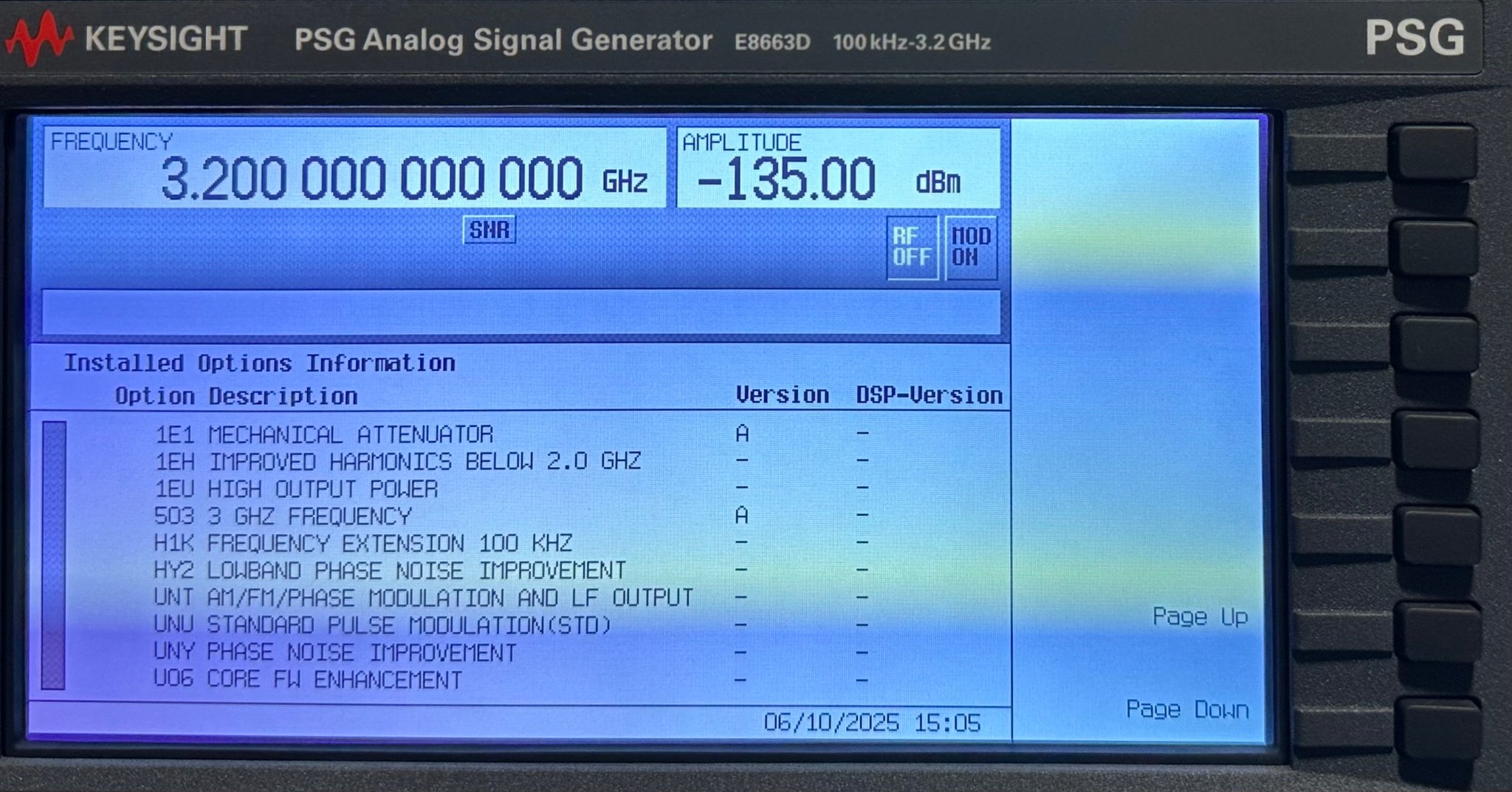 Keysight E8663D-503 100 kHz to 3.2 GHz