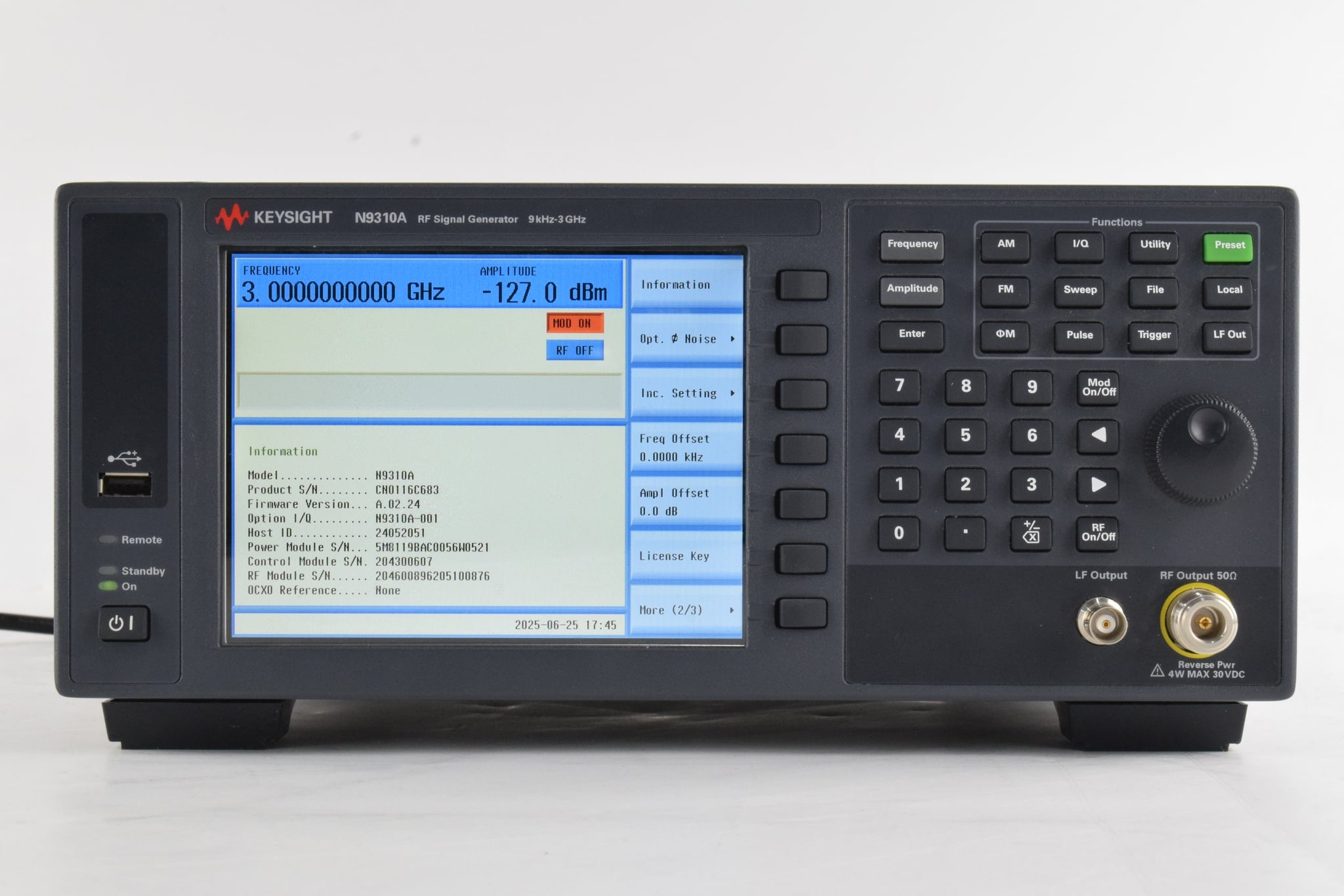 Keysight Used N9310A - Actual Instrument - Image 1