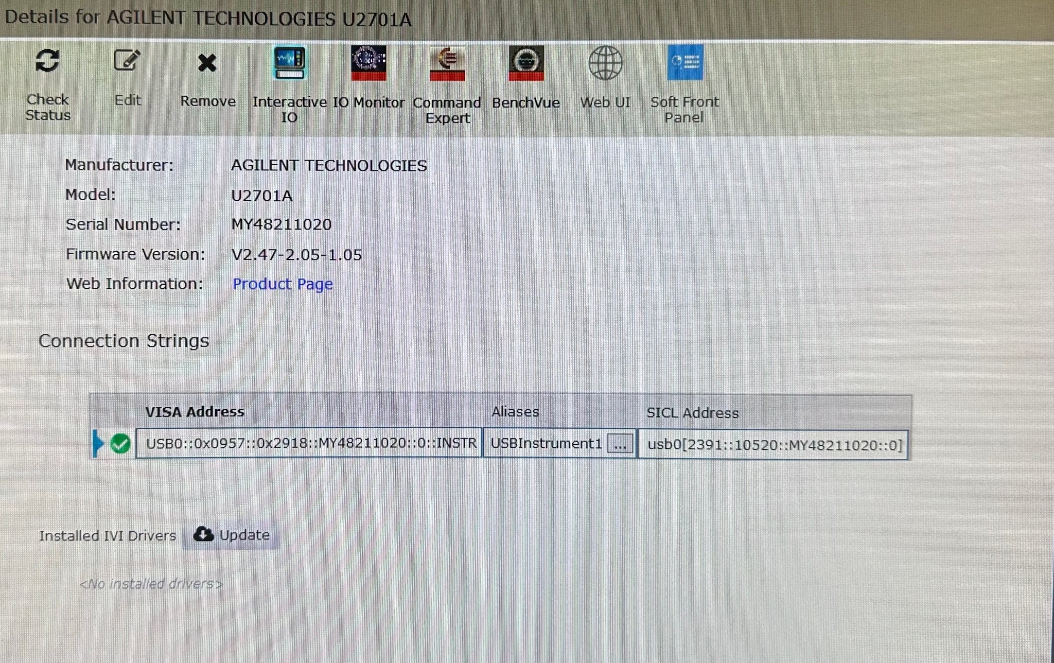 Oscilloscope, USB modular-U2701A,100MHZ Keysight Used U2701A - Actual Instrument - Image 8