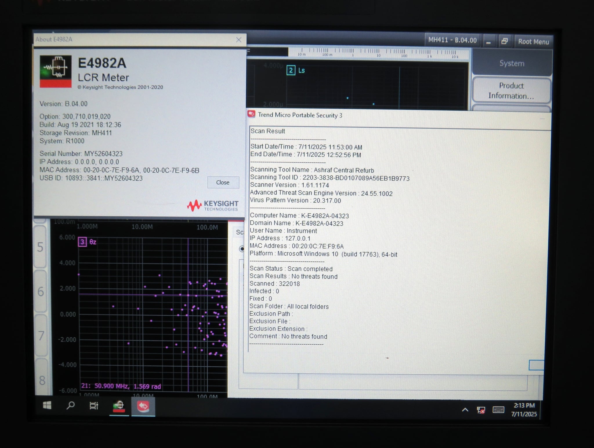 1 MHz to 3 GHz Keysight Used E4982A-300 - Actual Instrument - Image 11
