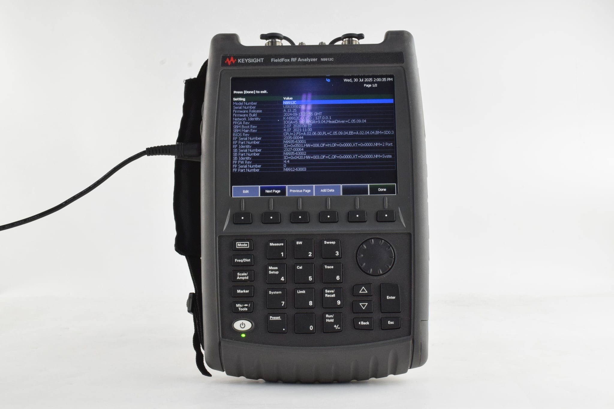 FieldFox Handheld RF Analyzer Keysight Used N9912C - Actual Instrument - Image 1