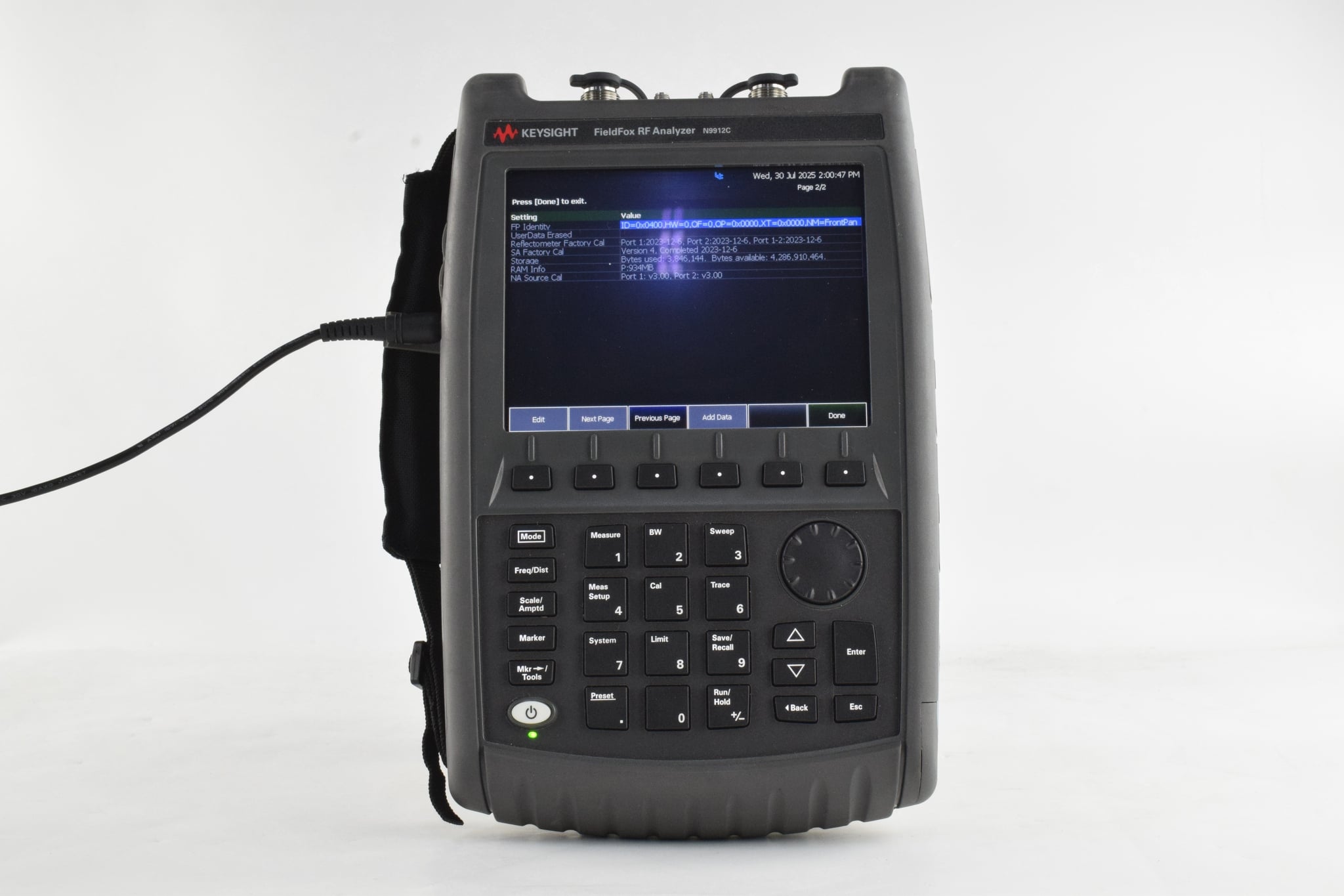 FieldFox Handheld RF Analyzer Keysight Used N9912C - Actual Instrument - Image 6
