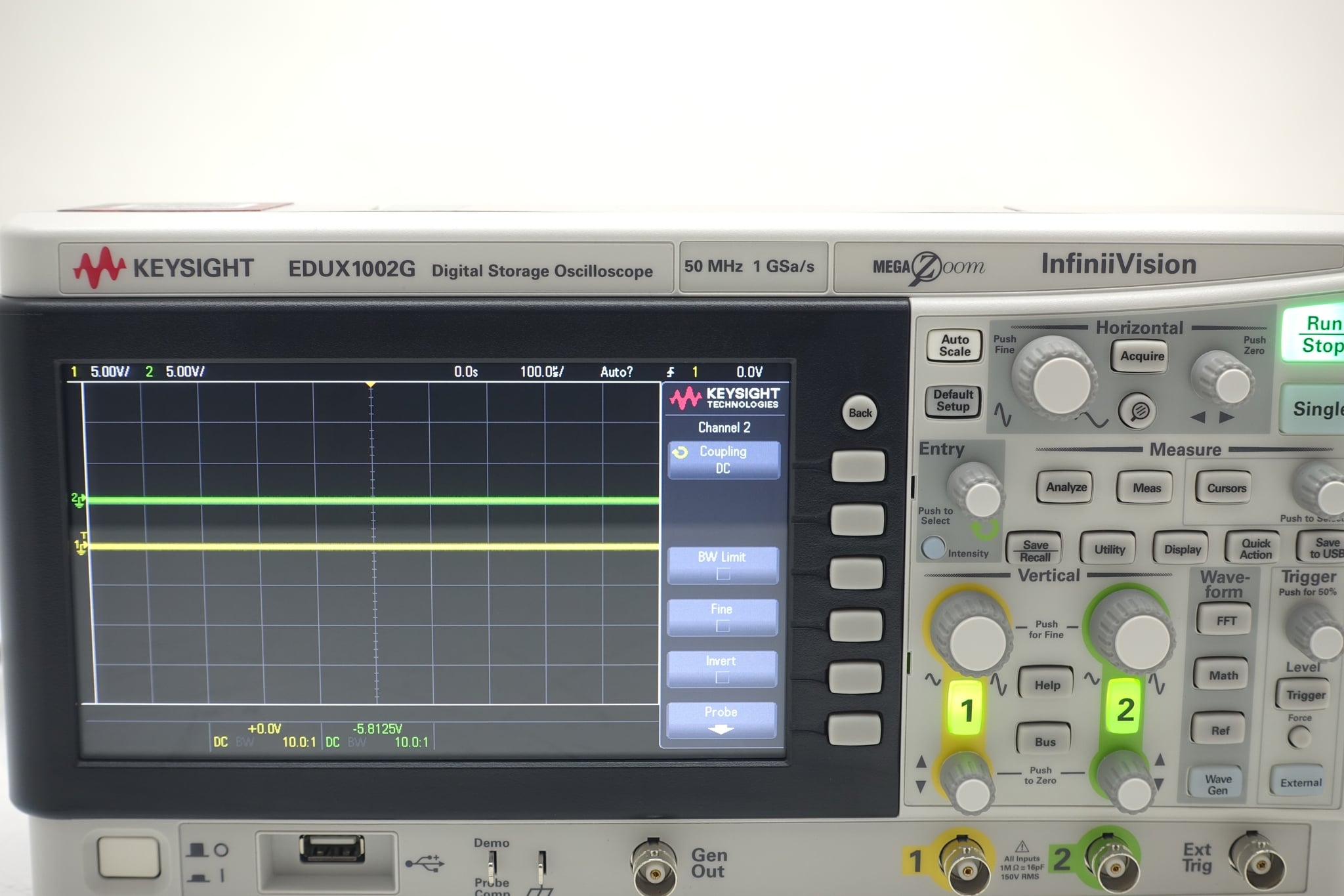 InfiniiVision 1000 X-Series Oscilloscope / WaveGen / 50 MHz / 1 GSa/s / 2 Channels Keysight Used EDUX1002G - Actual Instrument - Image 5