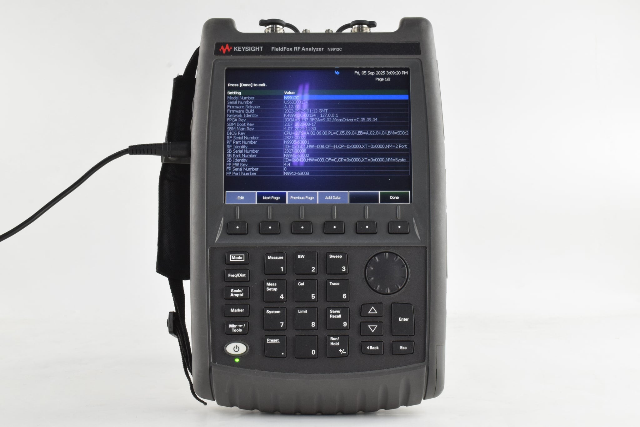 FieldFox Handheld RF Analyzer Keysight Used N9912C - Actual Instrument - Image 1