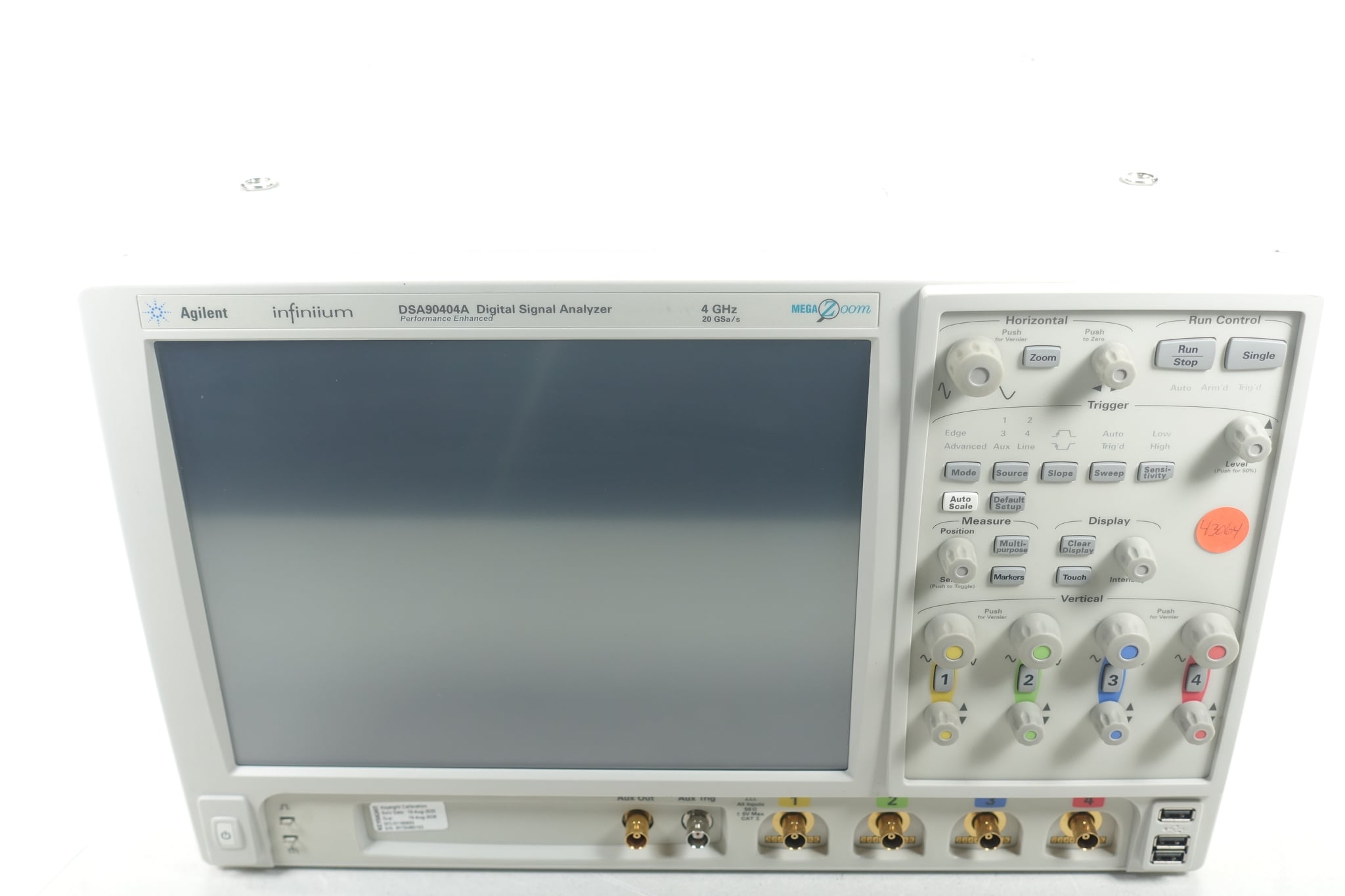 Infiniium High Performance Oscilloscope / 4 GHz / 20 GSa/s / 4 Channels / 50M Memory Keysight Used DSA90404A - Actual Instrument - Image 2