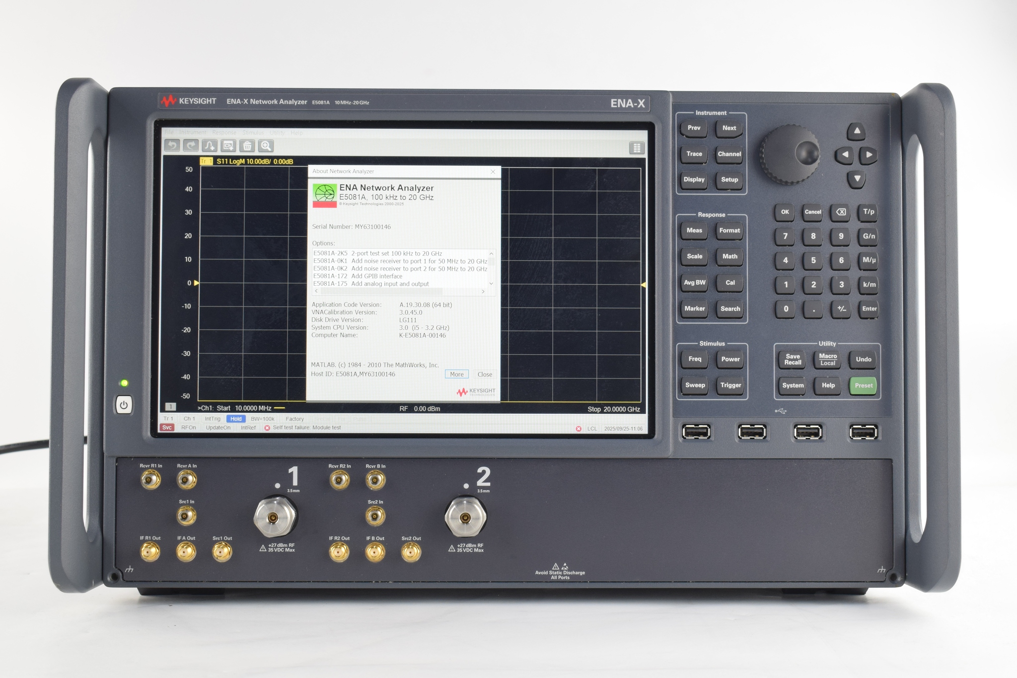 ENA-X Series Vector Network Analyzer Keysight Used E5081A - Actual Instrument - Image 1