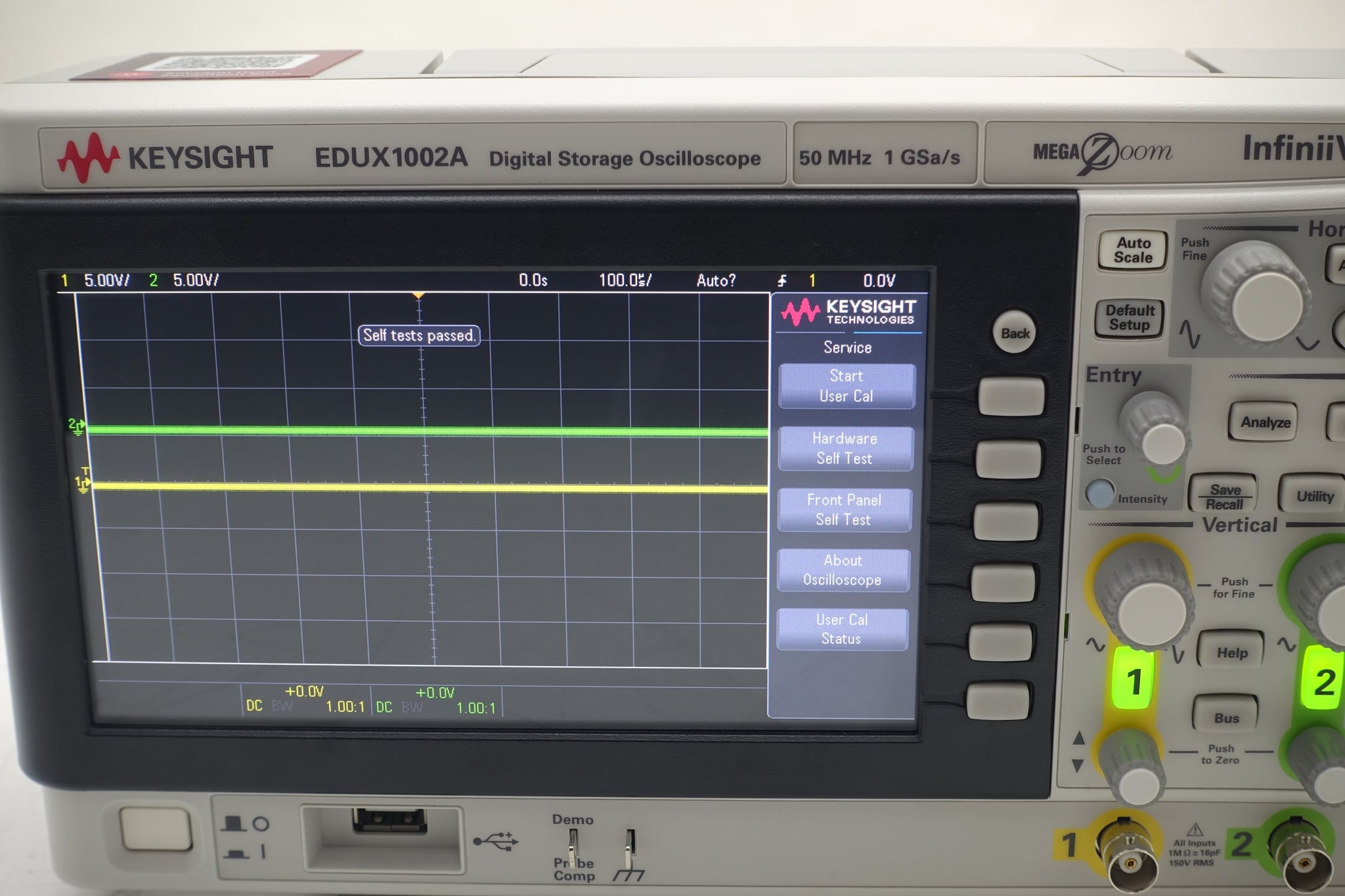 InfiniiVision 1000 X-Series Oscilloscope / 50 MHz / 1 GSa/s / 2 Channels Keysight Used EDUX1002A - Actual Instrument - Image 9