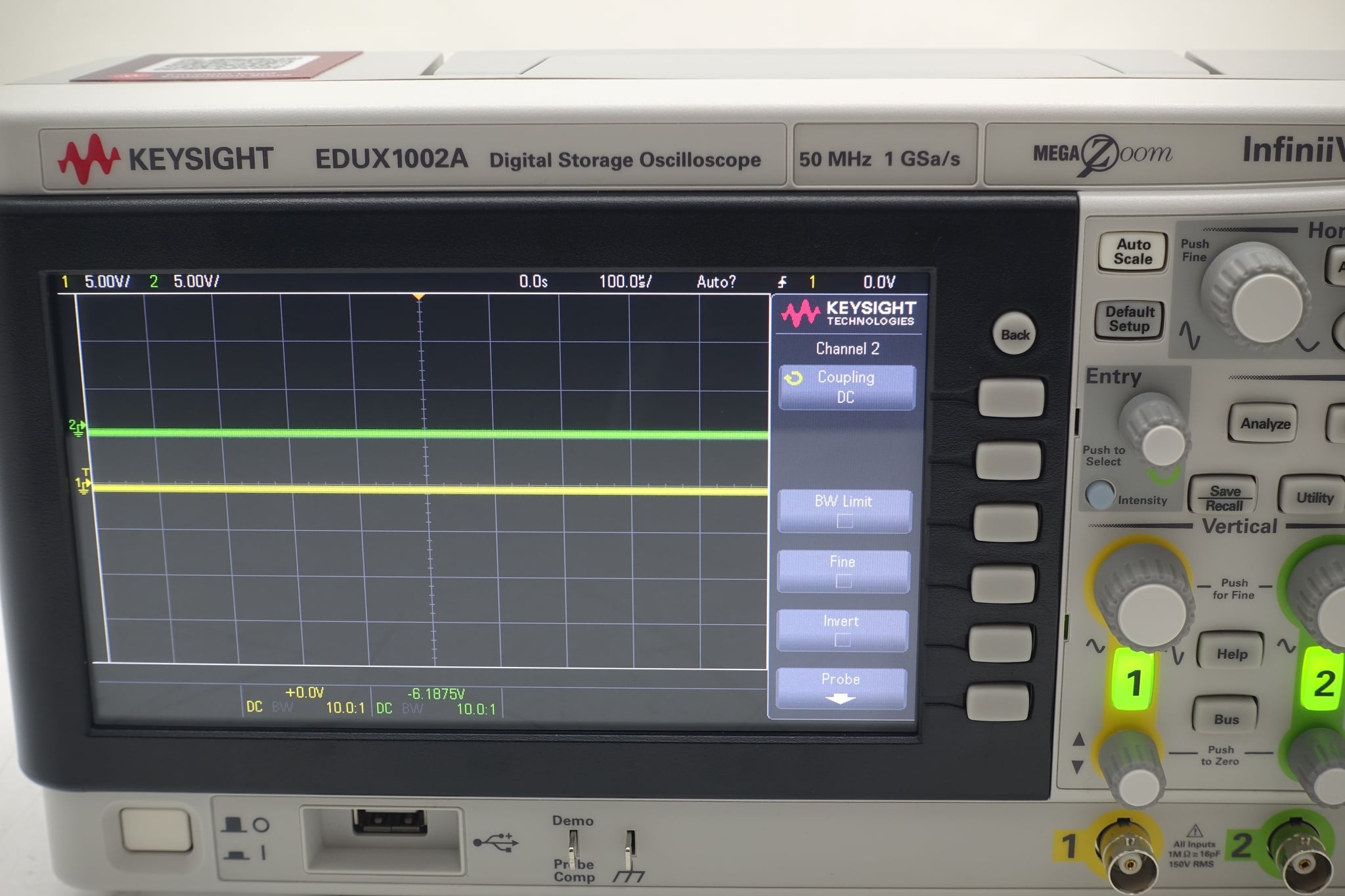 InfiniiVision 1000 X-Series Oscilloscope / 50 MHz / 1 GSa/s / 2 Channels Keysight Used EDUX1002A - Actual Instrument - Image 12