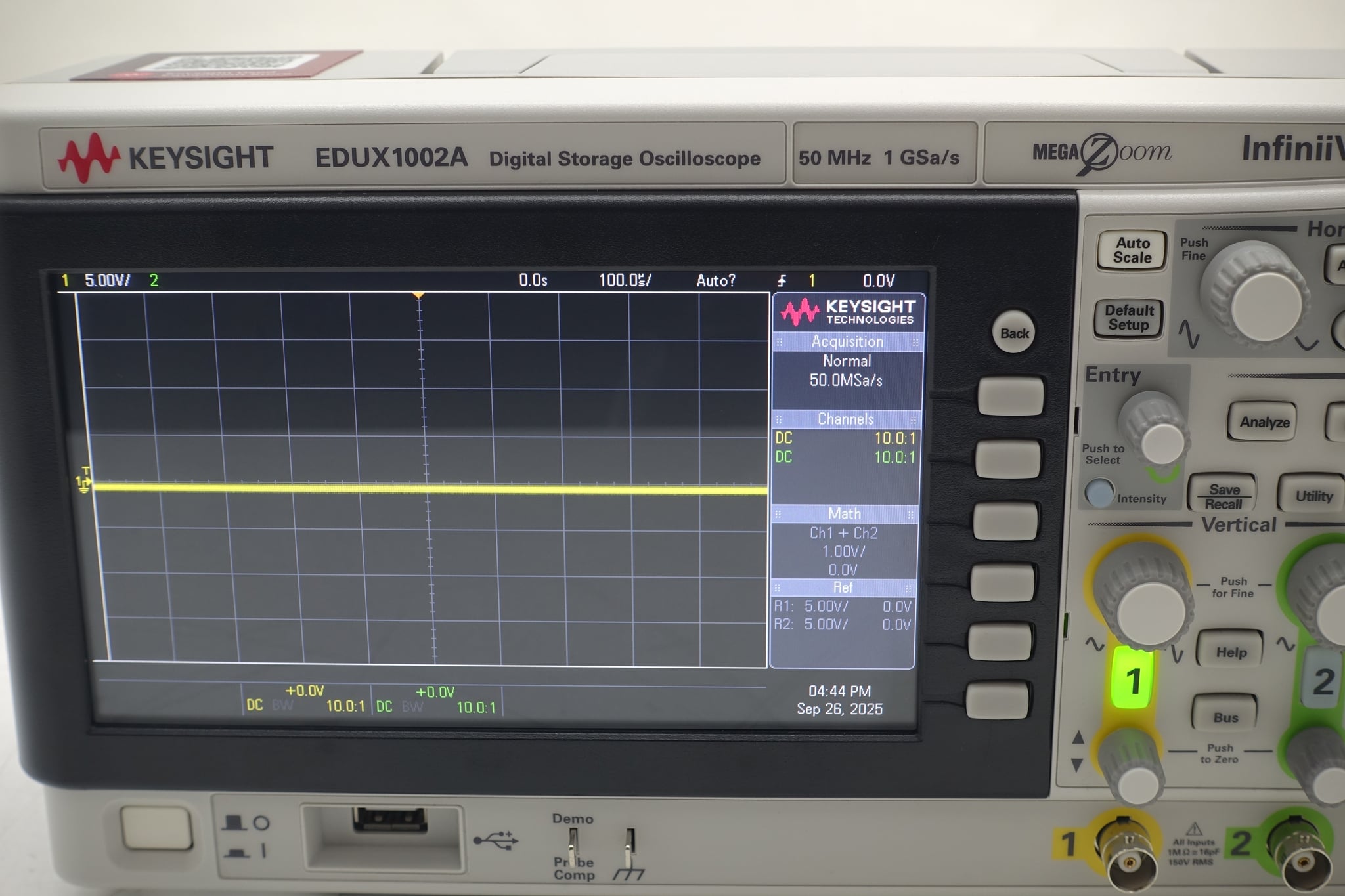 InfiniiVision 1000 X-Series Oscilloscope / 50 MHz / 1 GSa/s / 2 Channels Keysight Used EDUX1002A - Actual Instrument - Image 13