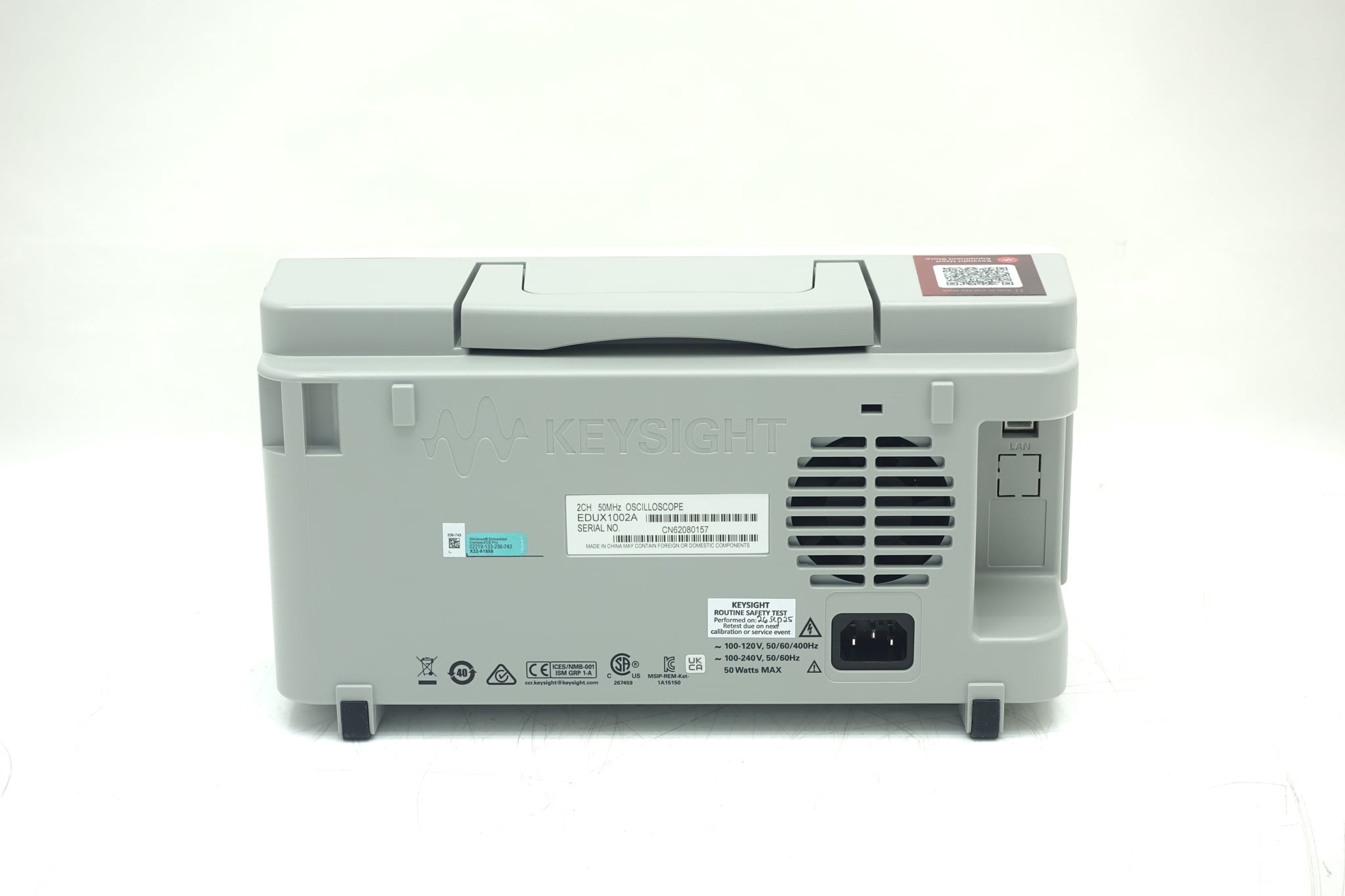 InfiniiVision 1000 X-Series Oscilloscope / 50 MHz / 1 GSa/s / 2 Channels Keysight Used EDUX1002A - Actual Instrument - Image 6