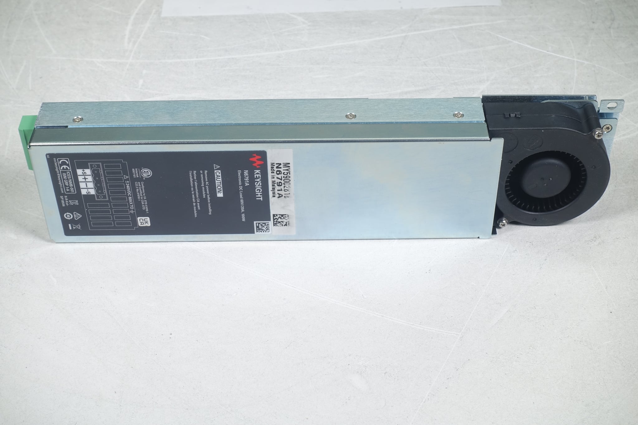 DC Electronic Load Modules / 1U Height / Single-wide / 60V / 20A / 100W Keysight Used N6791A - Actual Instrument - Image 1