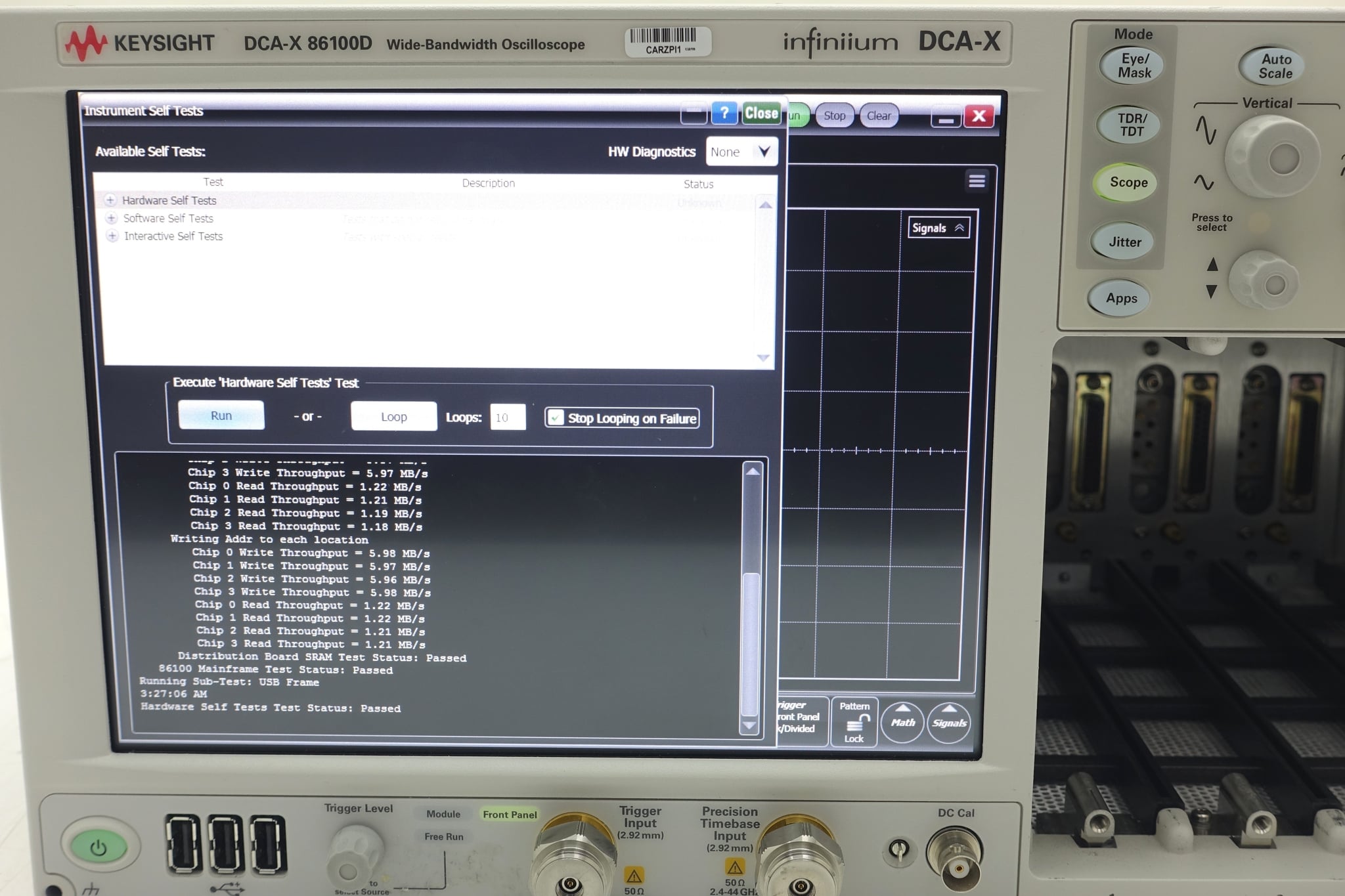 Infiniium DCA-X Wide-Bandwidth Oscilloscope Mainframe Keysight Used 86100D - Actual Instrument - Image 11