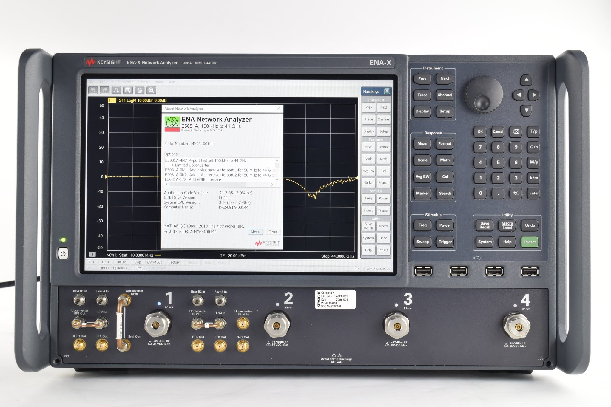 ENA-X Series Vector Network Analyzer Keysight Used E5081A - Actual Instrument - Image 1