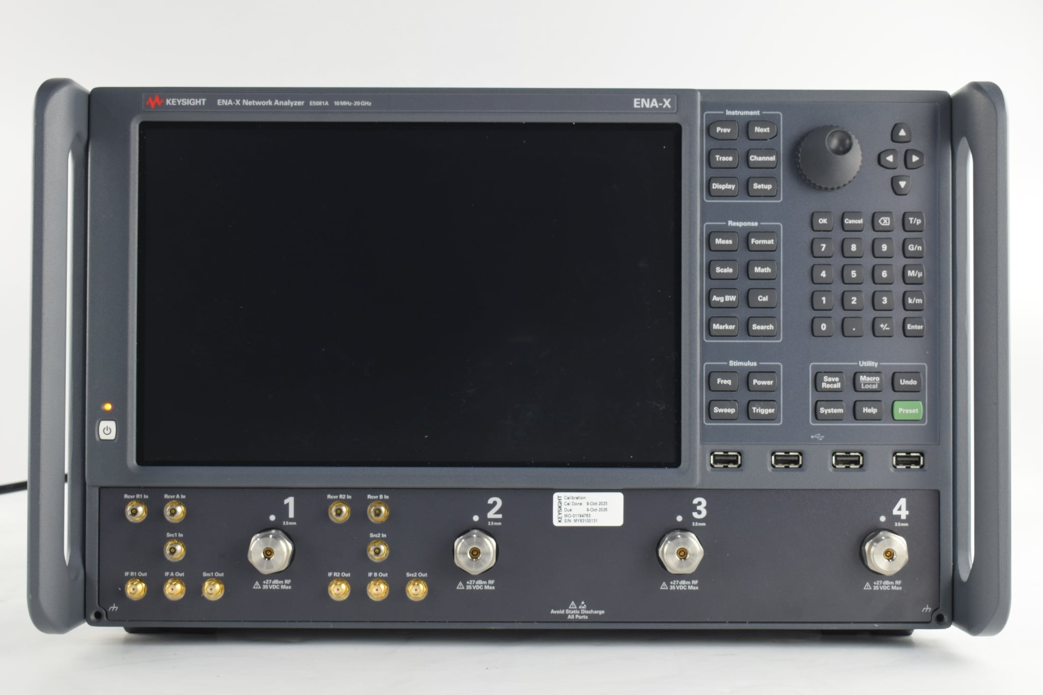 ENA-X Series Vector Network Analyzer Keysight Used E5081A - Actual Instrument - Image 7