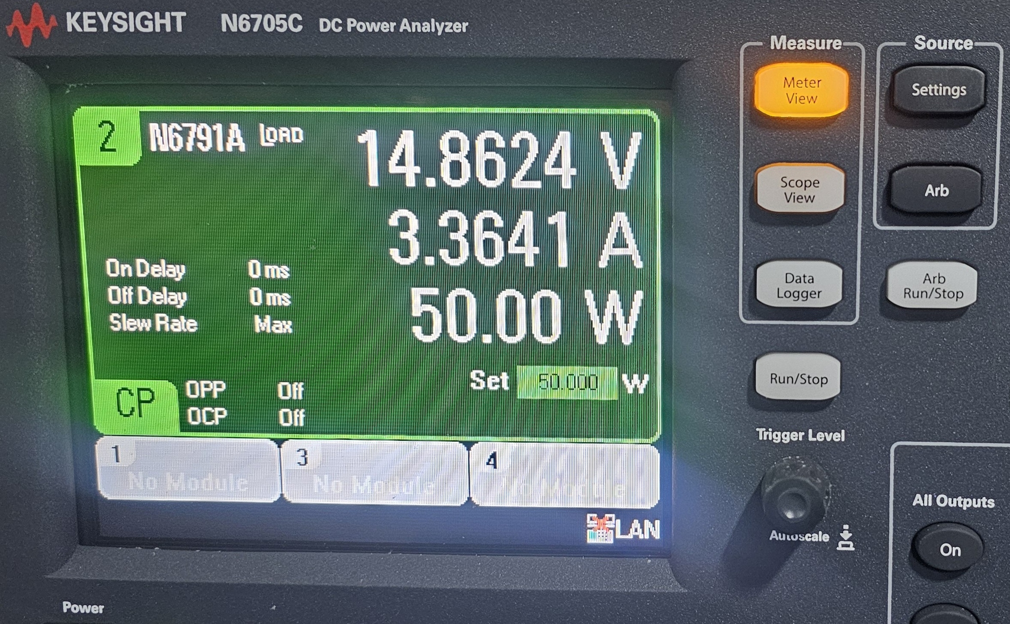 DC Electronic Load Modules / 1U Height / Single-wide / 60V / 20A / 100W Keysight Used N6791A - Actual Instrument - Image 8