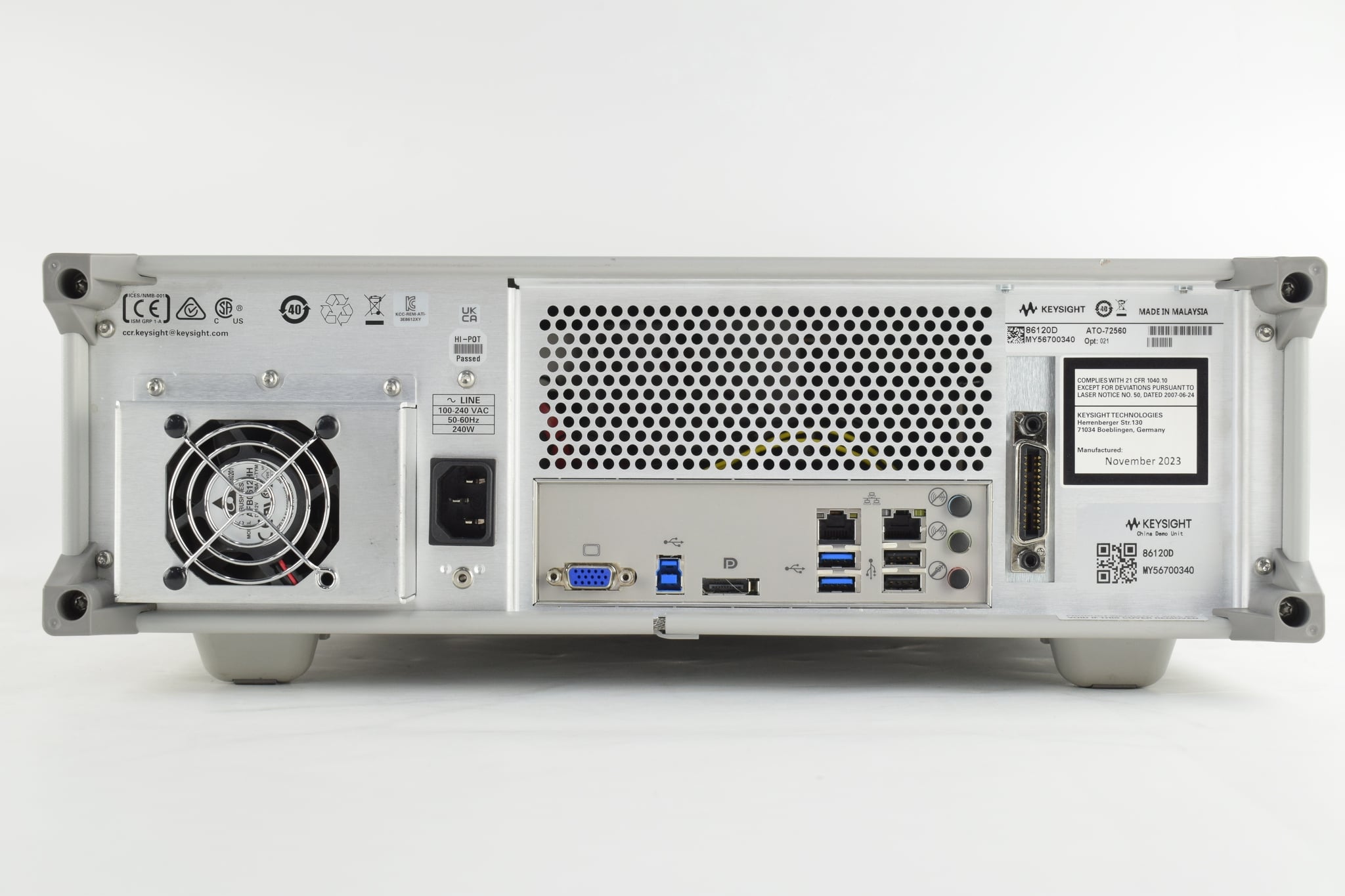 Multi-Wavelength Meter / 700 nm to 1650 nm Keysight Used 86120D - Actual Instrument - Image 2
