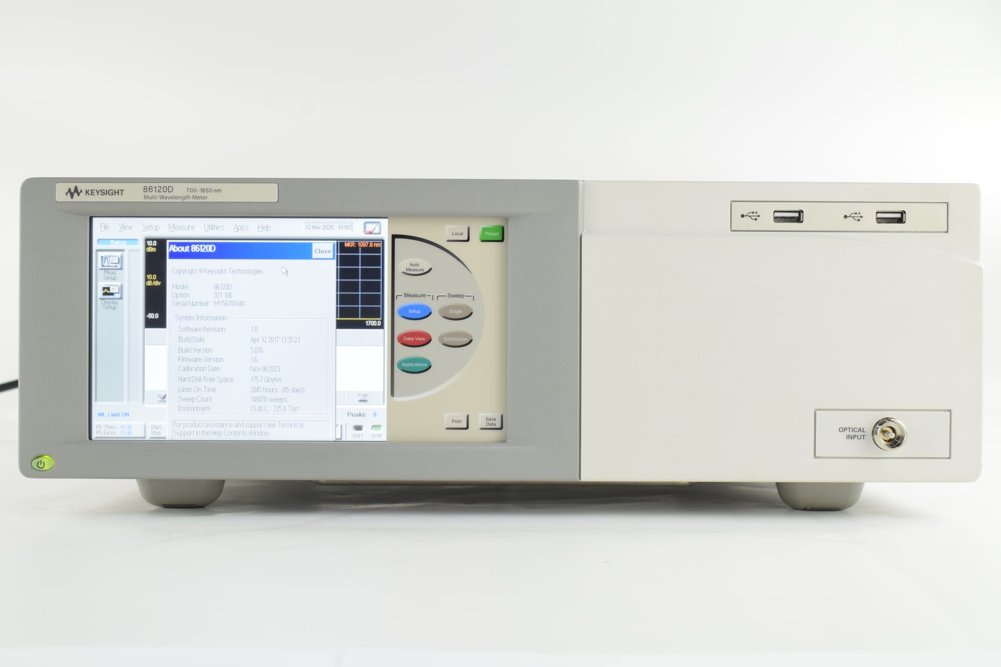 Multi-Wavelength Meter / 700 nm to 1650 nm Keysight Used 86120D - Actual Instrument - Image 6