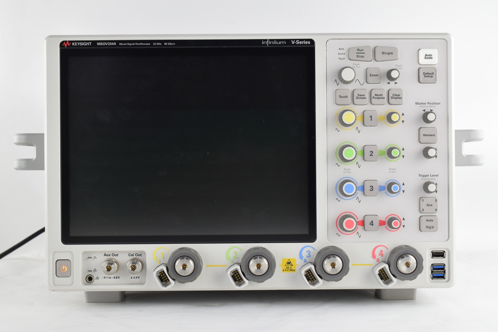 Mixed Signal Oscilloscope / 33 GHz / 4 Analog Plus 16 Digital Channels Keysight Used MSOV334A - Actual Instrument - Image 7