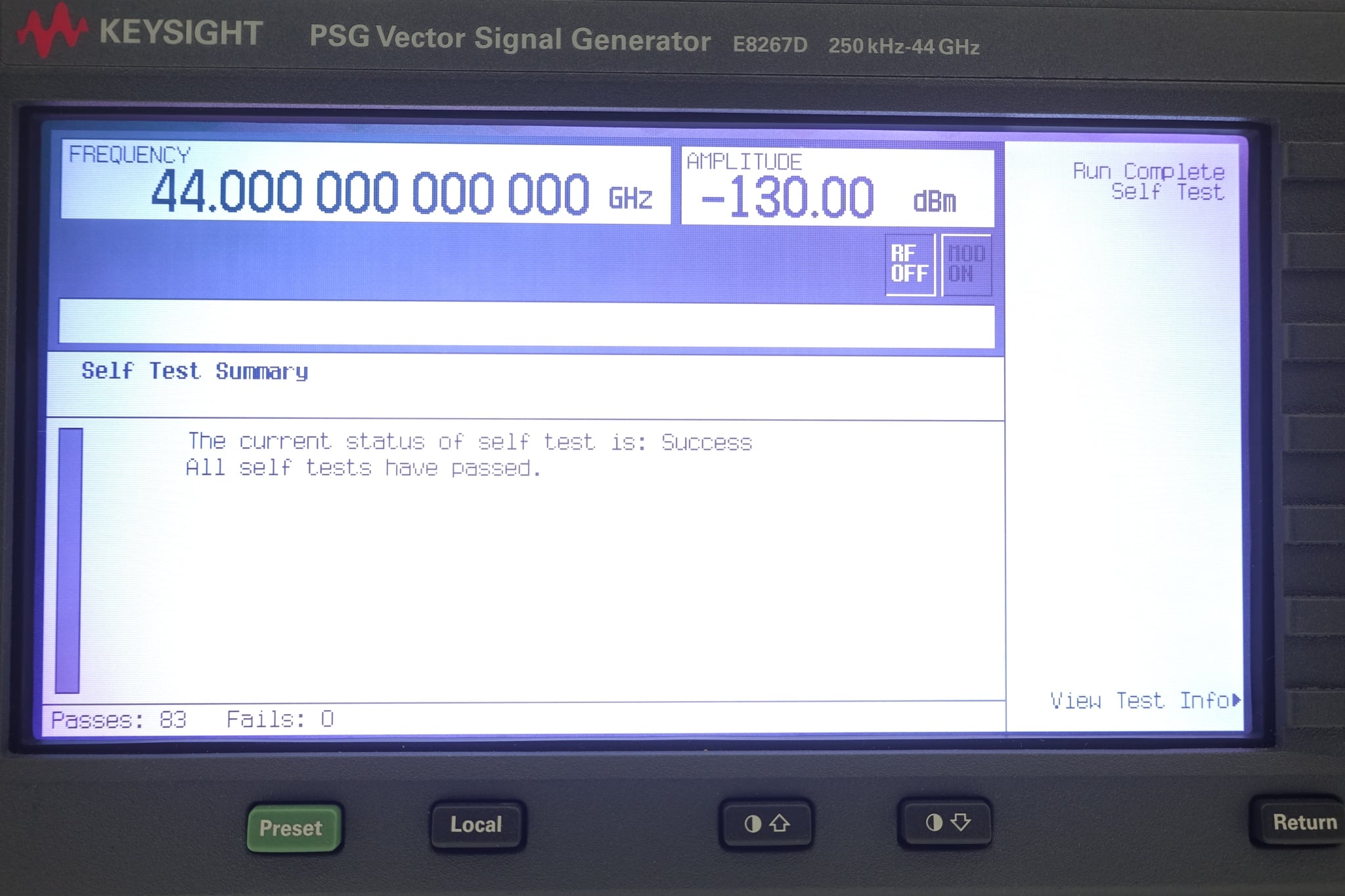 250 kHz to 44 GHz Keysight Used E8267D-544 - Actual Instrument - Image 9