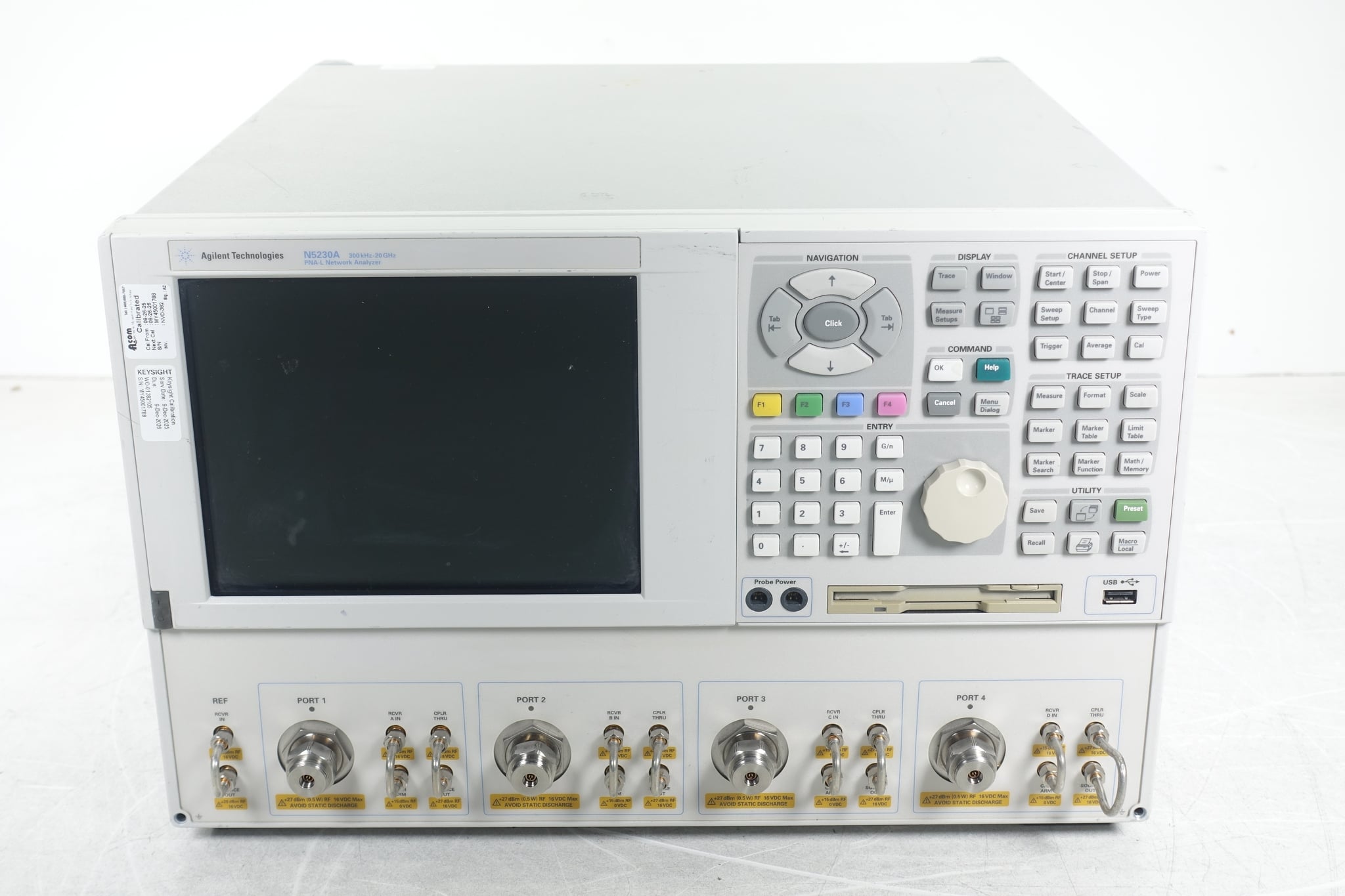 300 kHz to 20 GHz / 4-port / Configurable Test Set / Extended Power Range / Internal Second Source Keysight Used N5230A-246 - Actual Instrument - Image 2