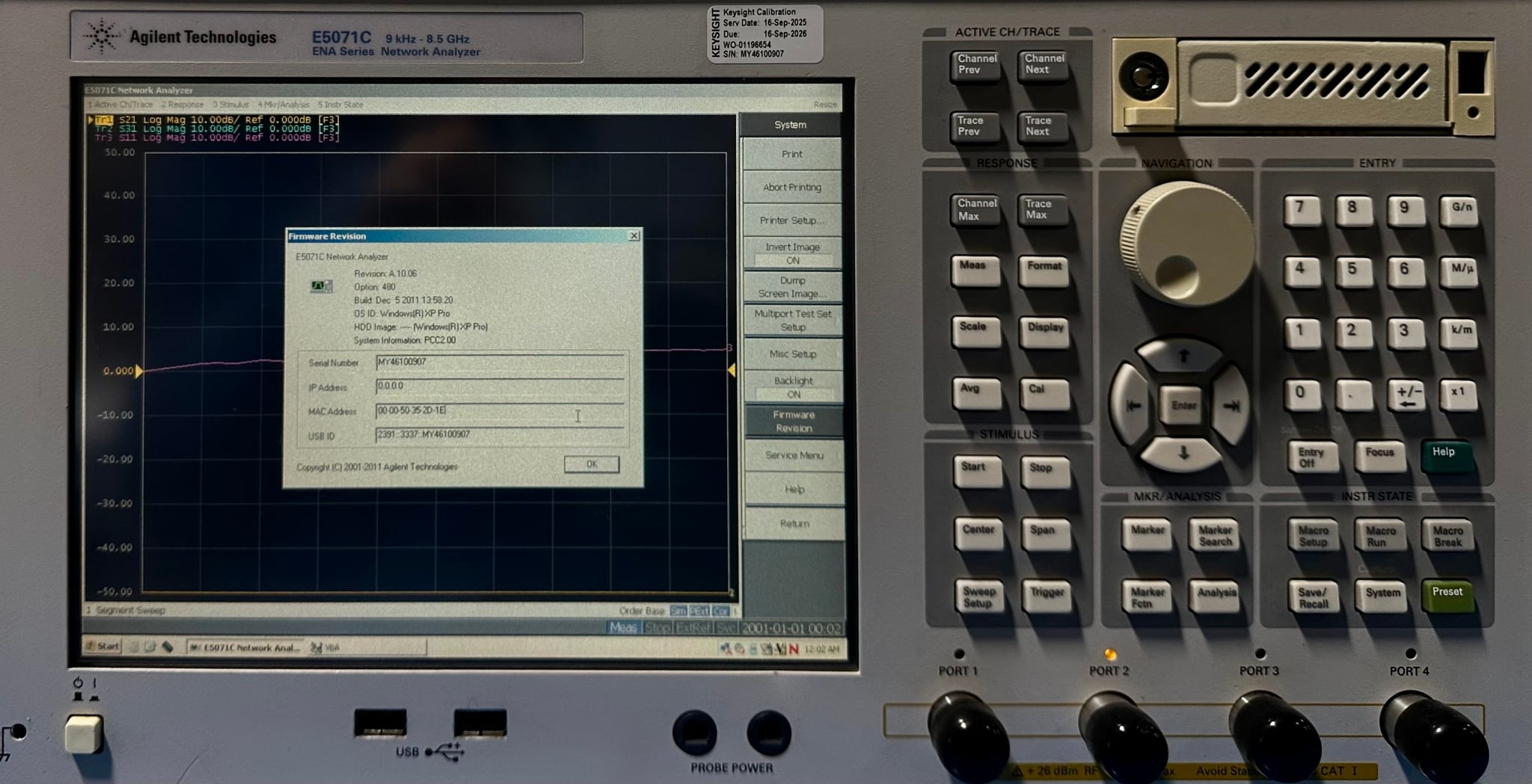 Keysight Used E5071C-480 - Actual Instrument - Image 9