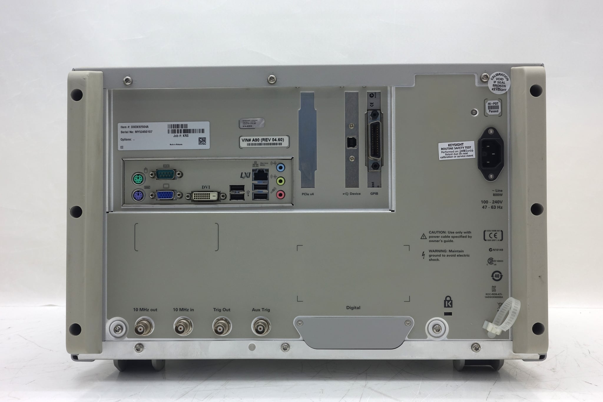 Keysight Used DSOX92504A - Actual Instrument - Image 3